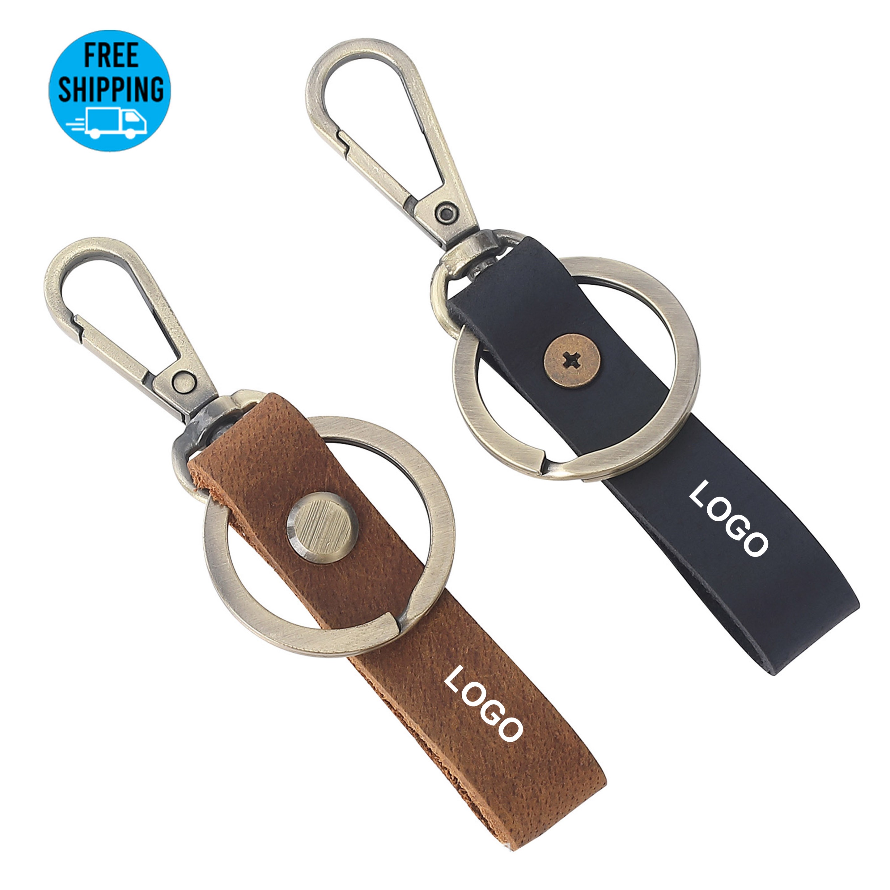 Retro Leather Car Key Rings 1