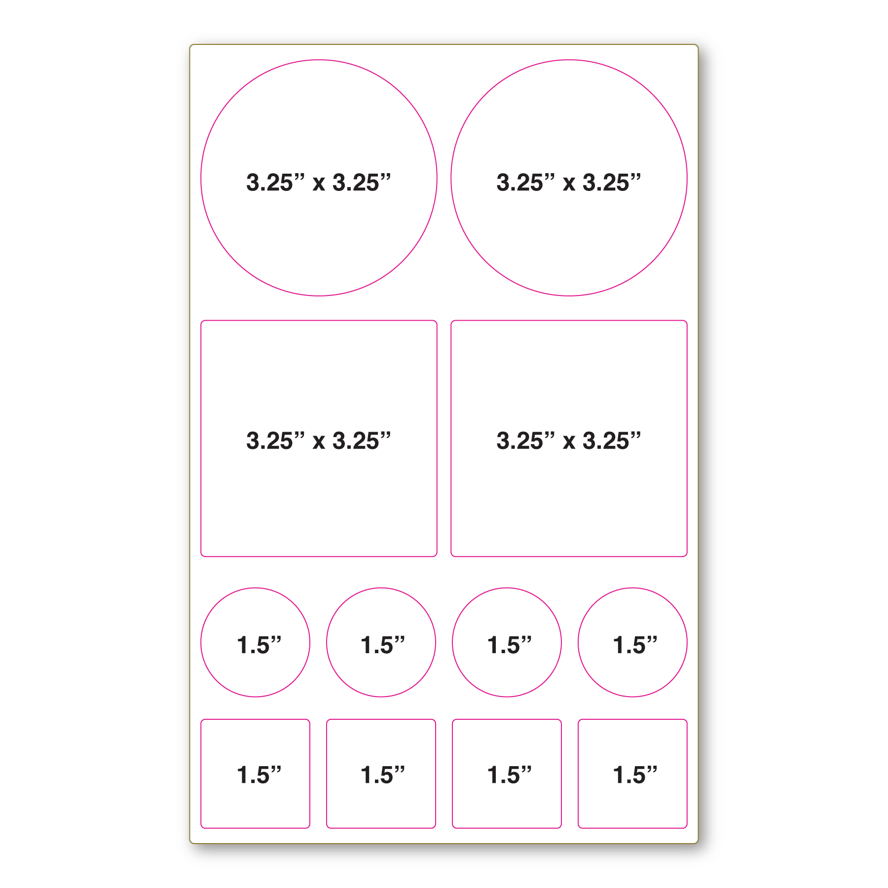 Repositionable Decal Sticker Sheet 7" x 11" - 4 Mil 7