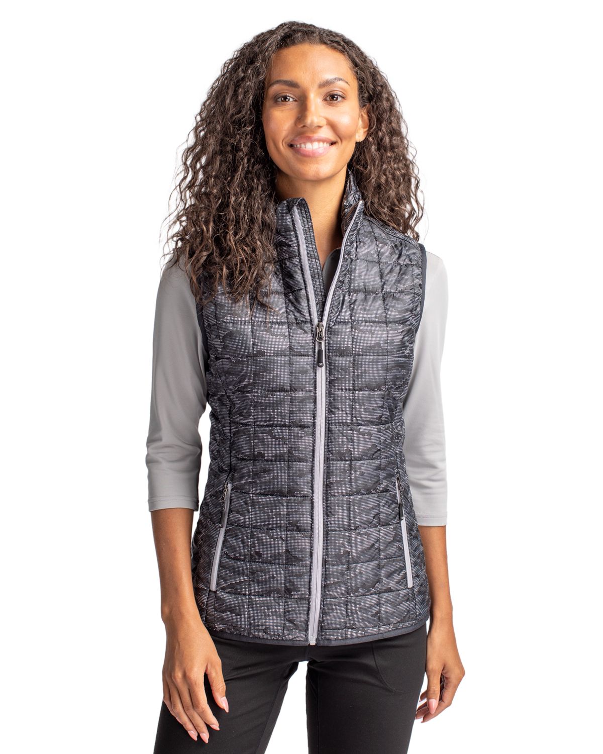 Rainier PrimaLoft Womens Eco Insulated Full Zip Printed Puffer Vest