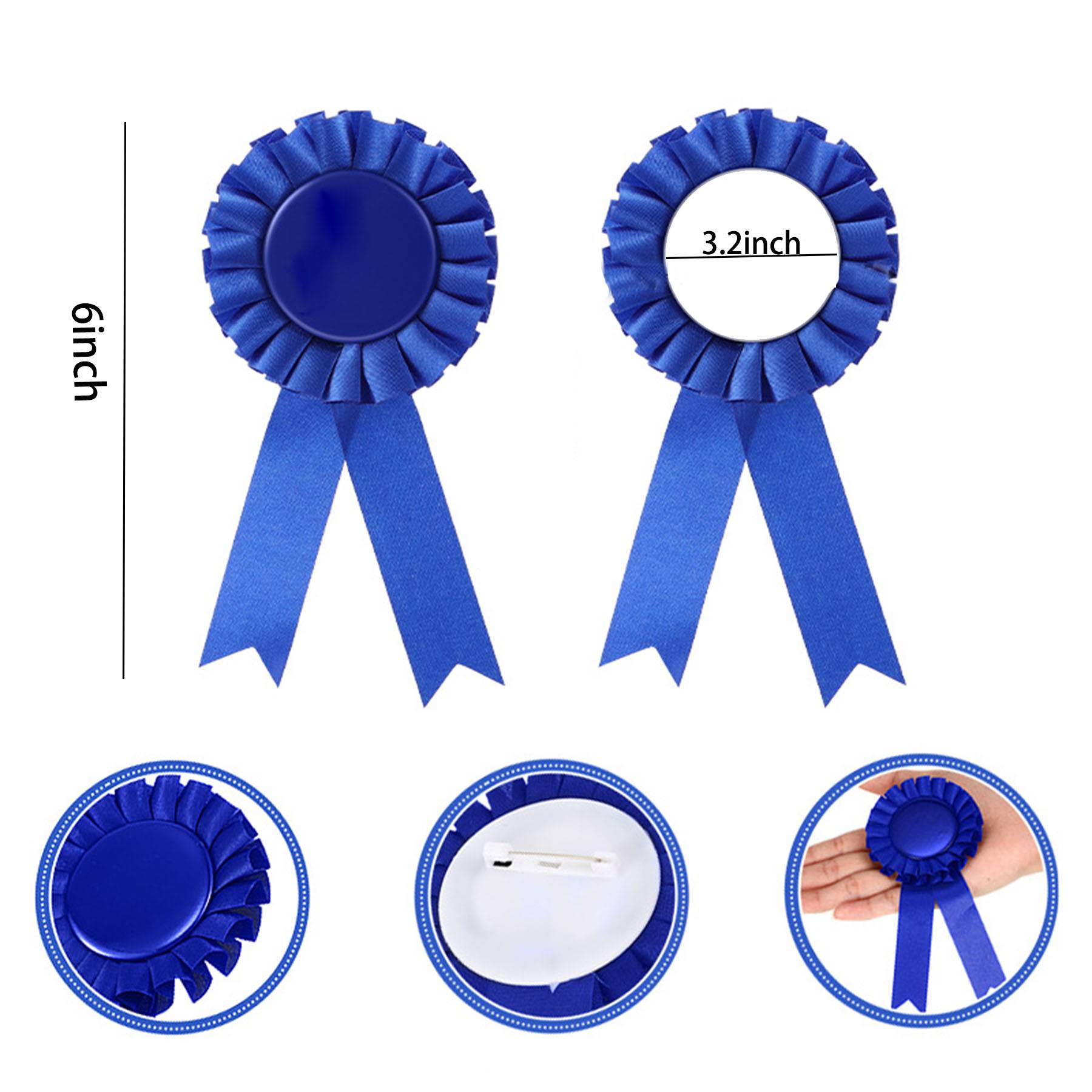Rosette Tinplate Ribbon Badge 3