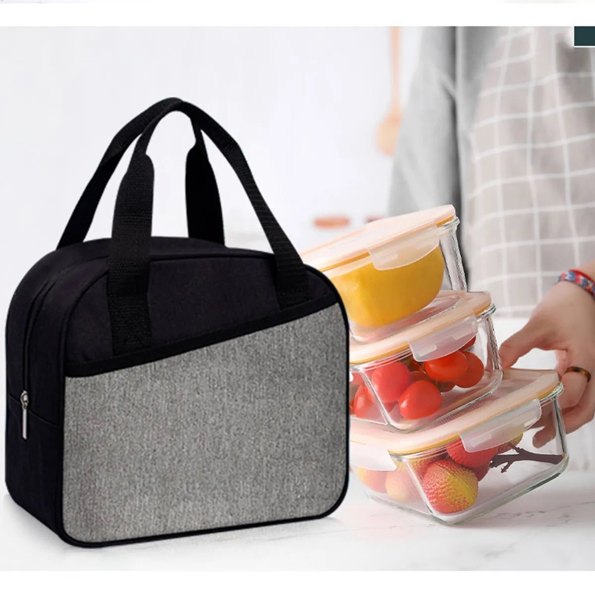 Reusable Leakproof Lunch Bag Box Insulated Lunch Tote Bag 5