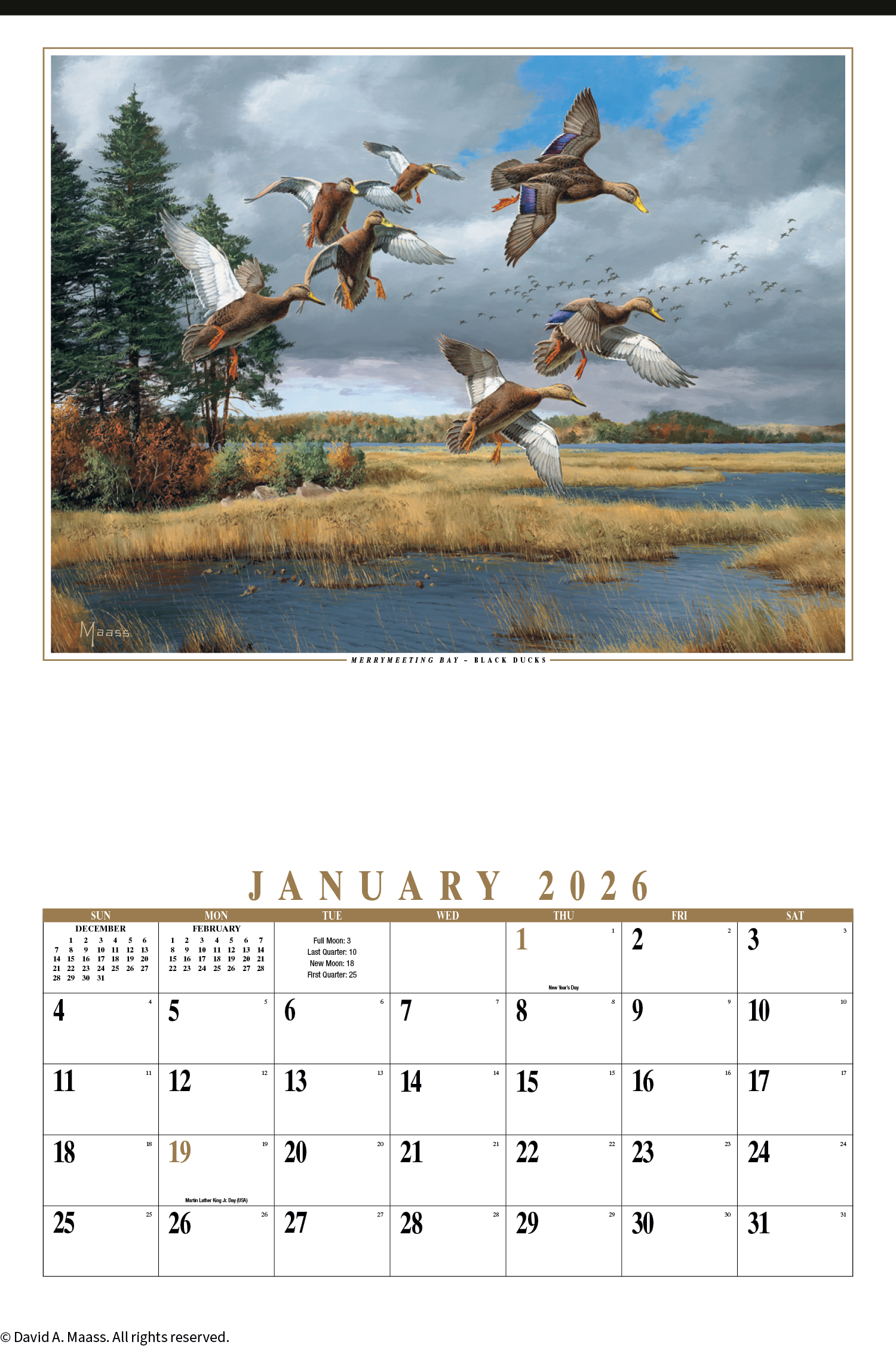 HotLine® Products Maass Wildfowl® Executive Calendar 1