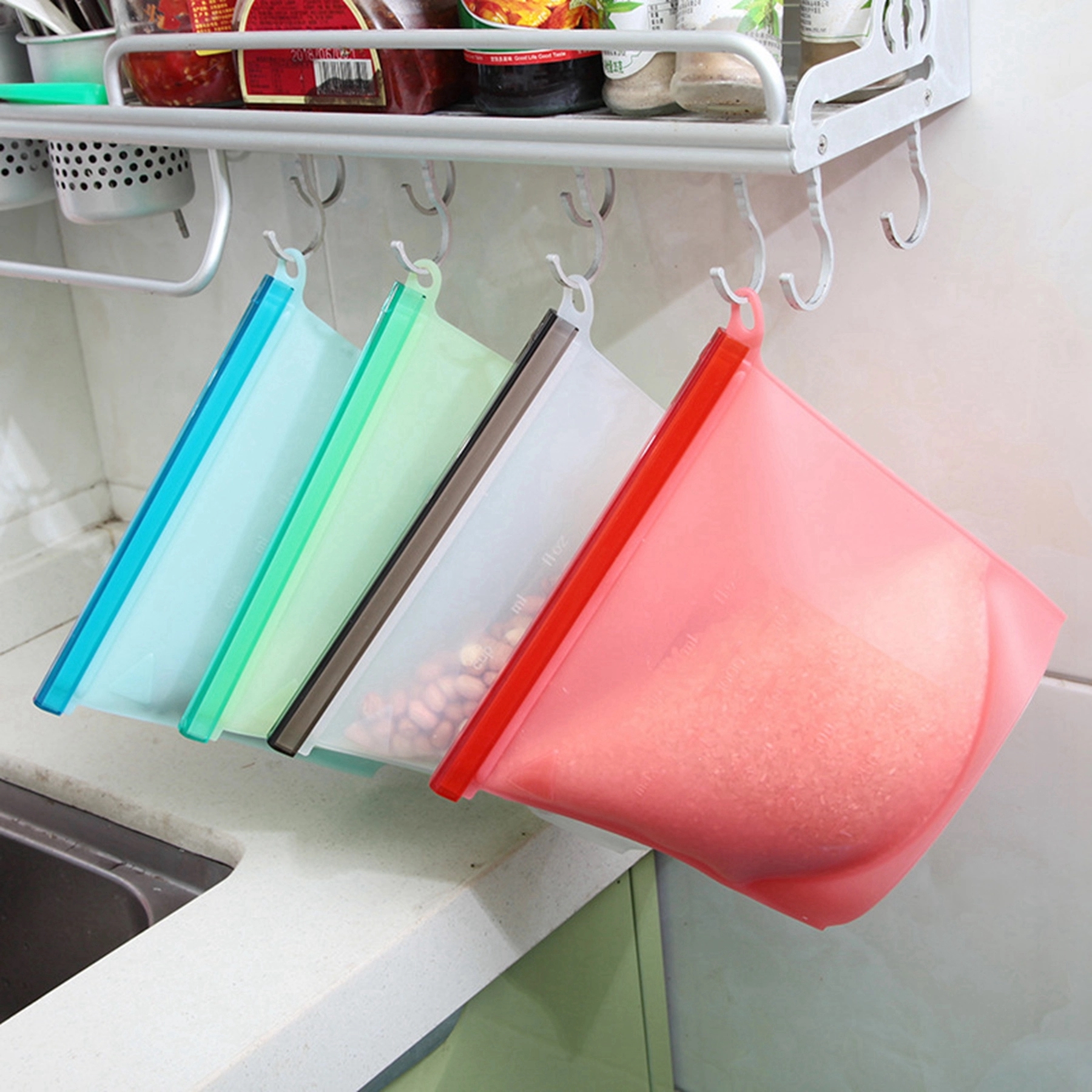 Waterproof Reusable Silicone Food Storage Bag 13