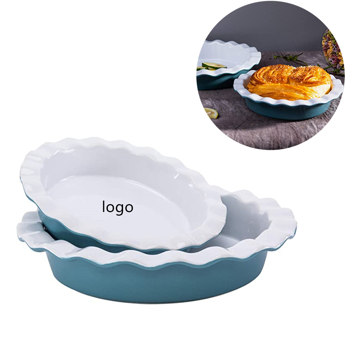 2pc Baking Plates for Apple Pumpkin Pie 2