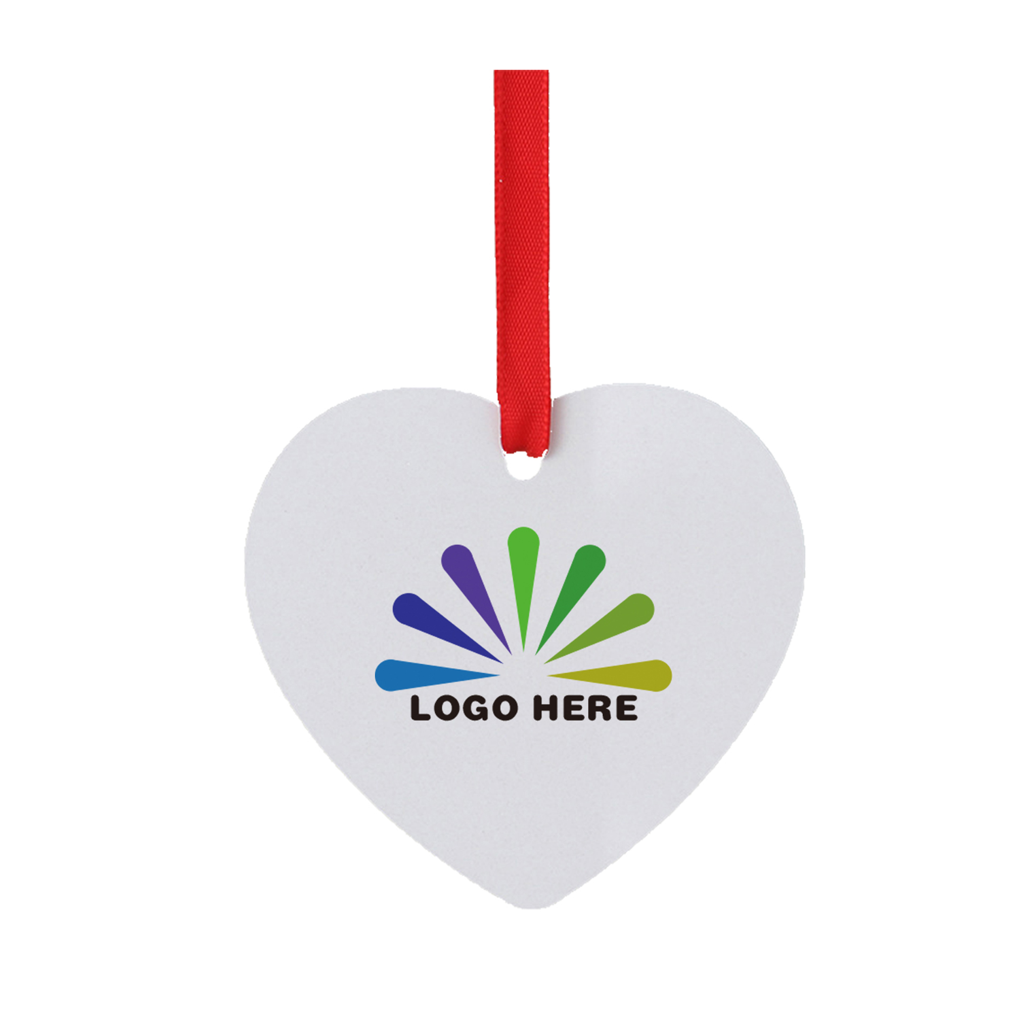 MOQ50 Custom Heart-Shaped Aluminum Christmas Ornament 1