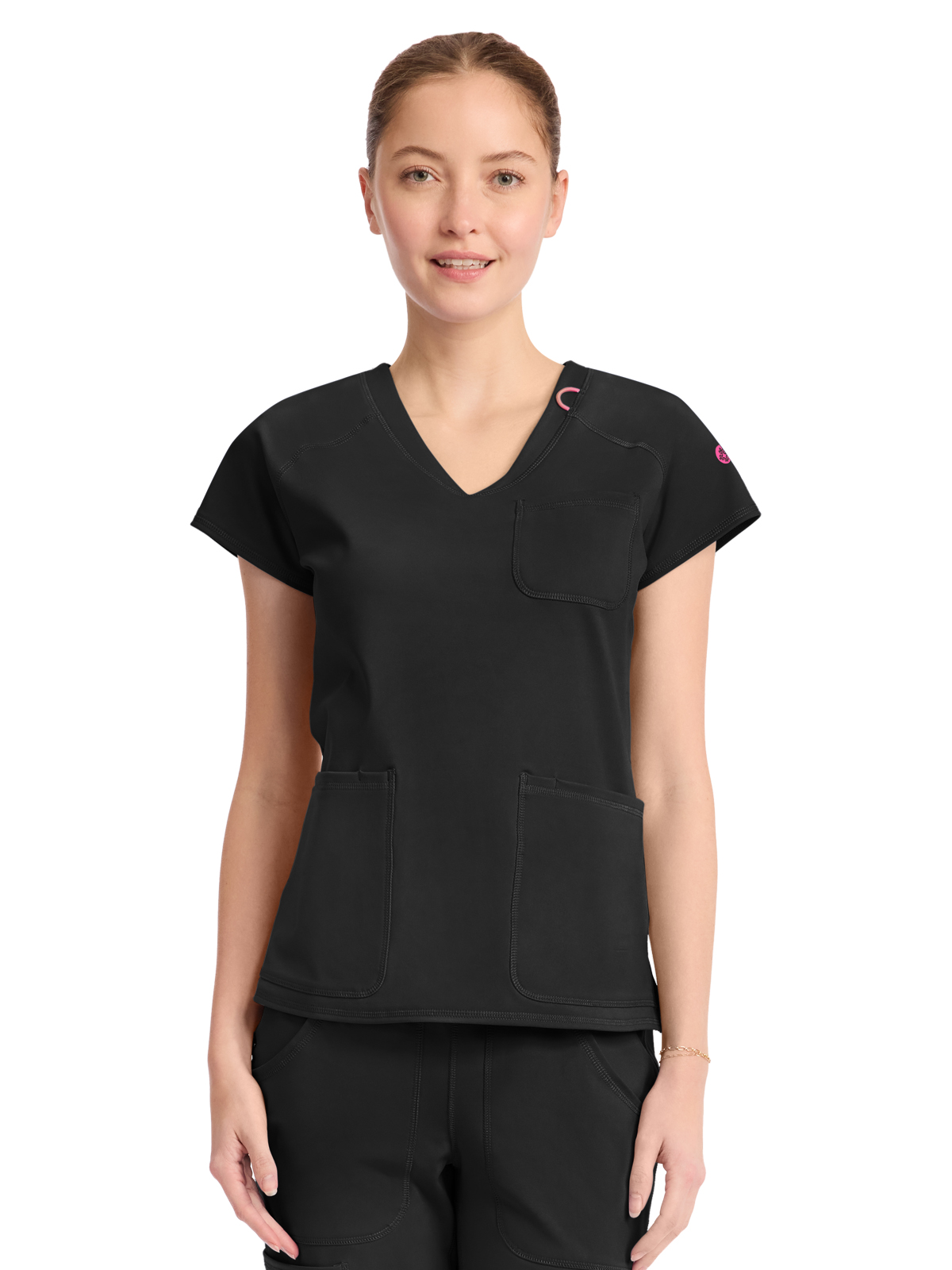 Med Couture - MC AMP KNIT - Women's 3-Pocket V-Neck Top 19