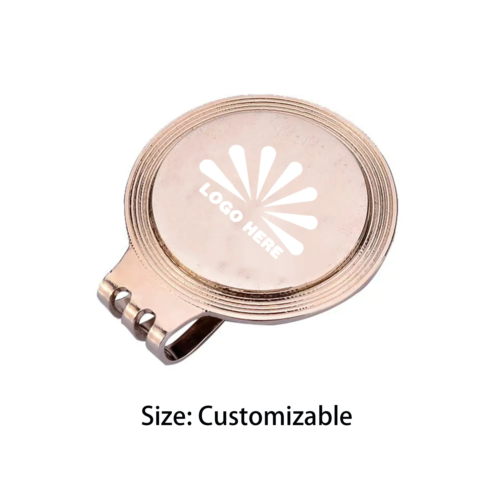 Metal Golf Hat Clip With Customizable Logo 2