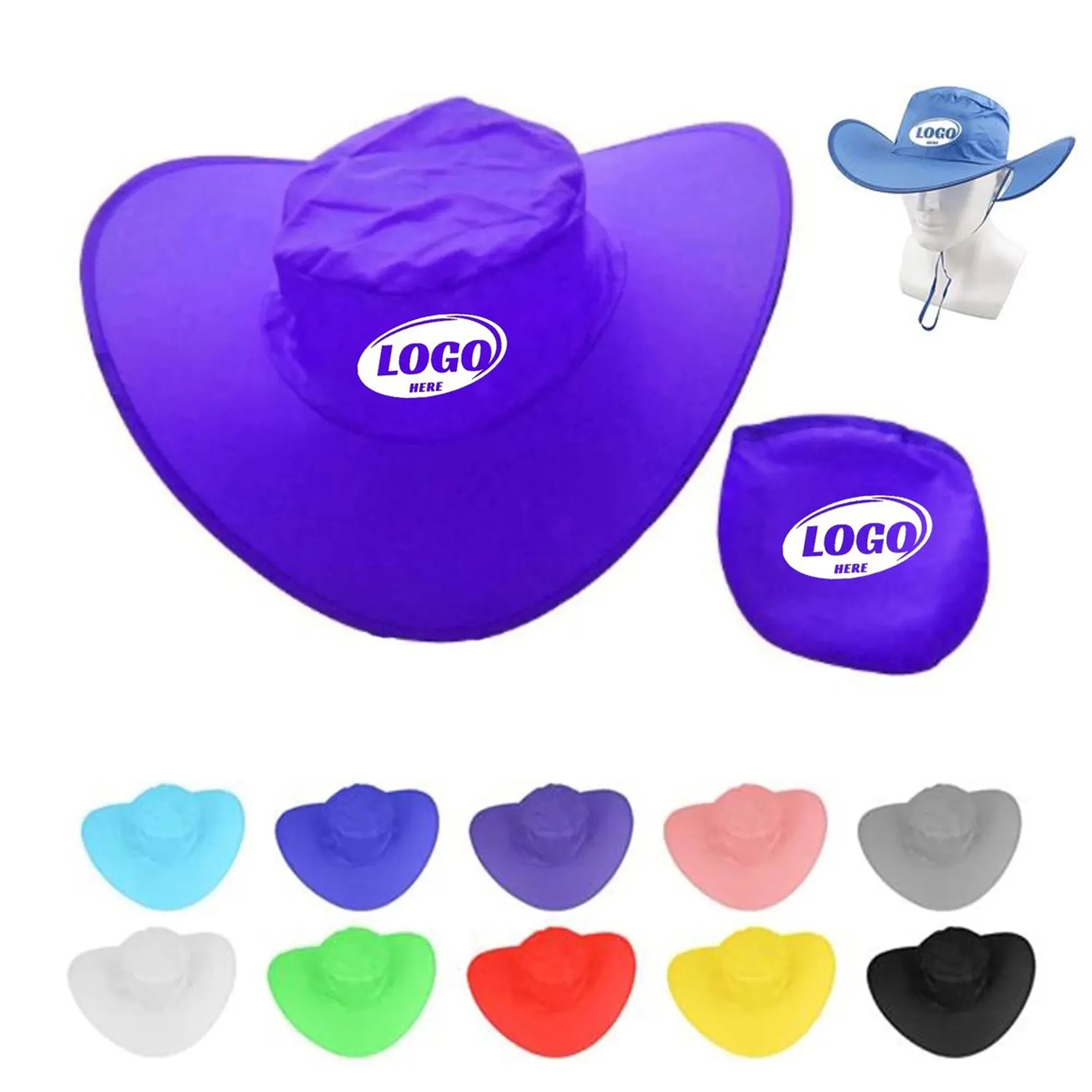 Foldable Polyester Cowboy Hat