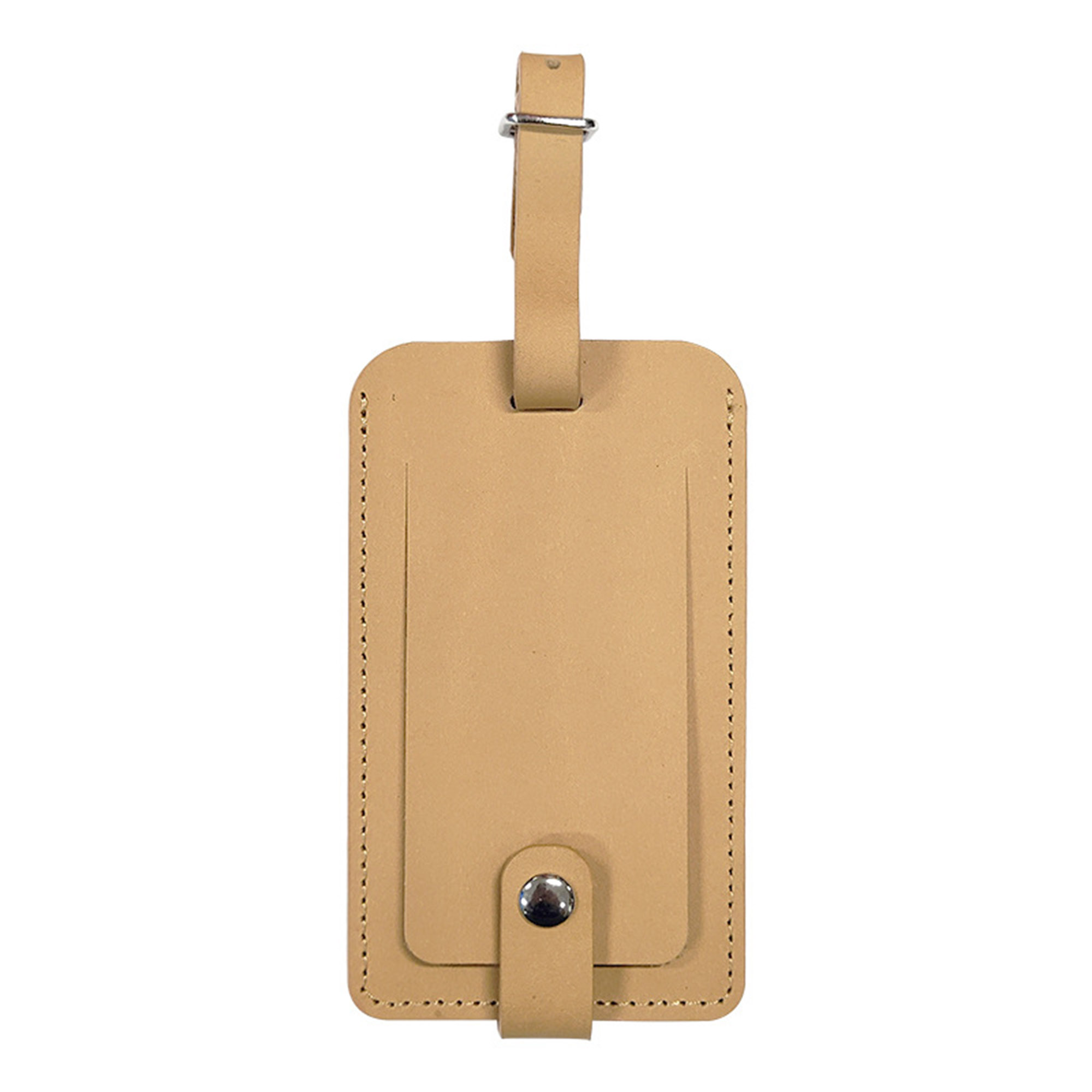 Genuine Leather Luggage Tags with Snap 3