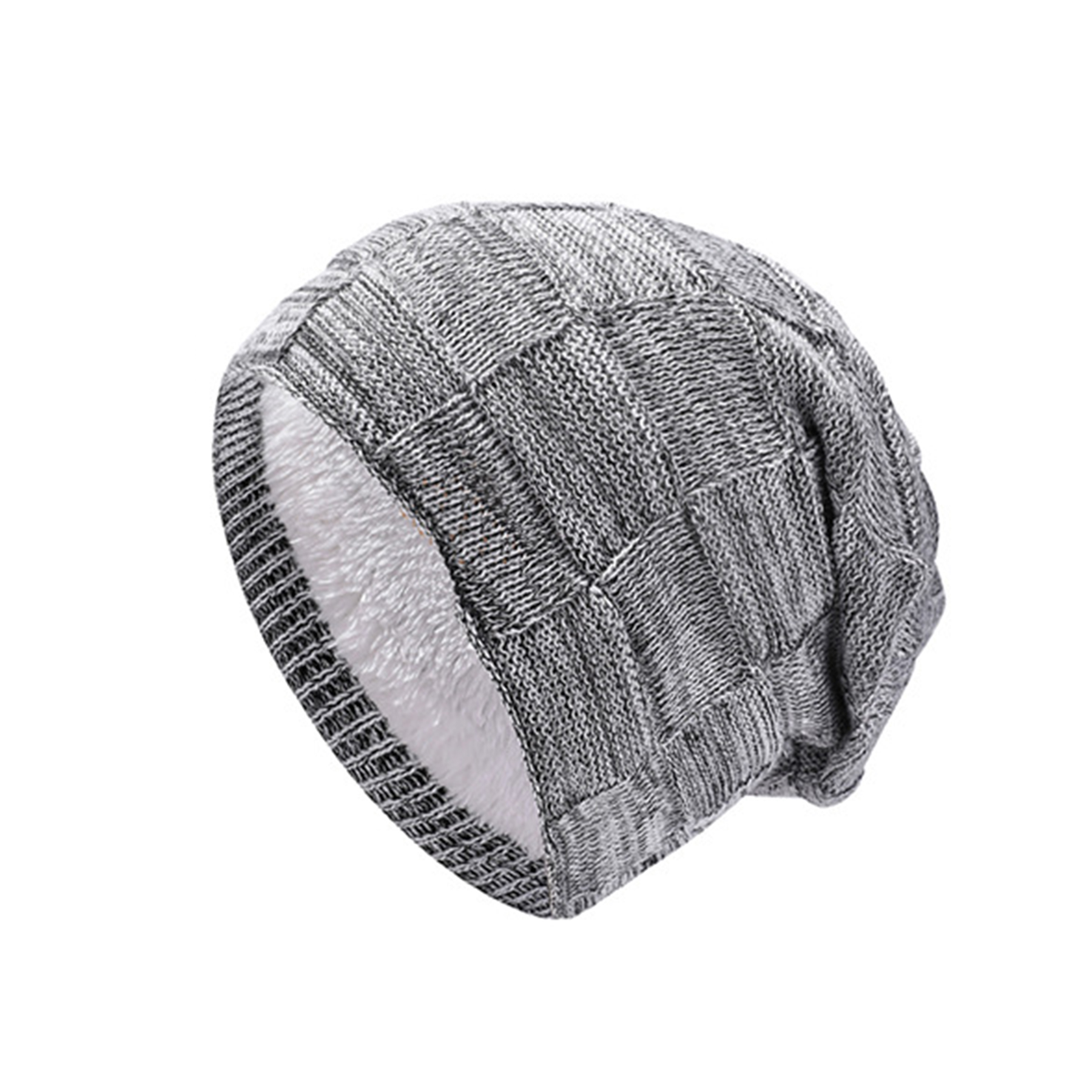 Men Lined Knit Warm Thick Binie Hat 2