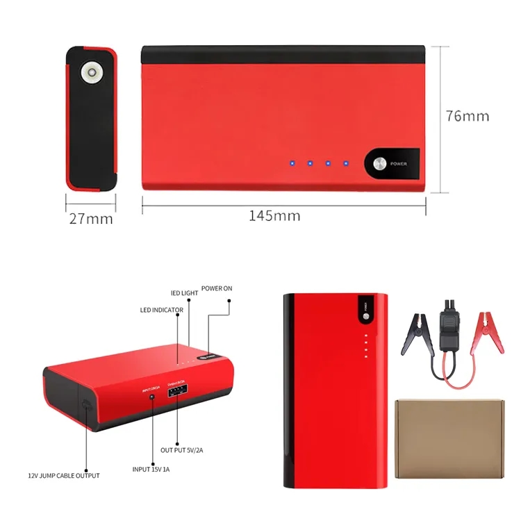 Hot Selling 12000mAh Portable Emergency Car Jump Starter 6