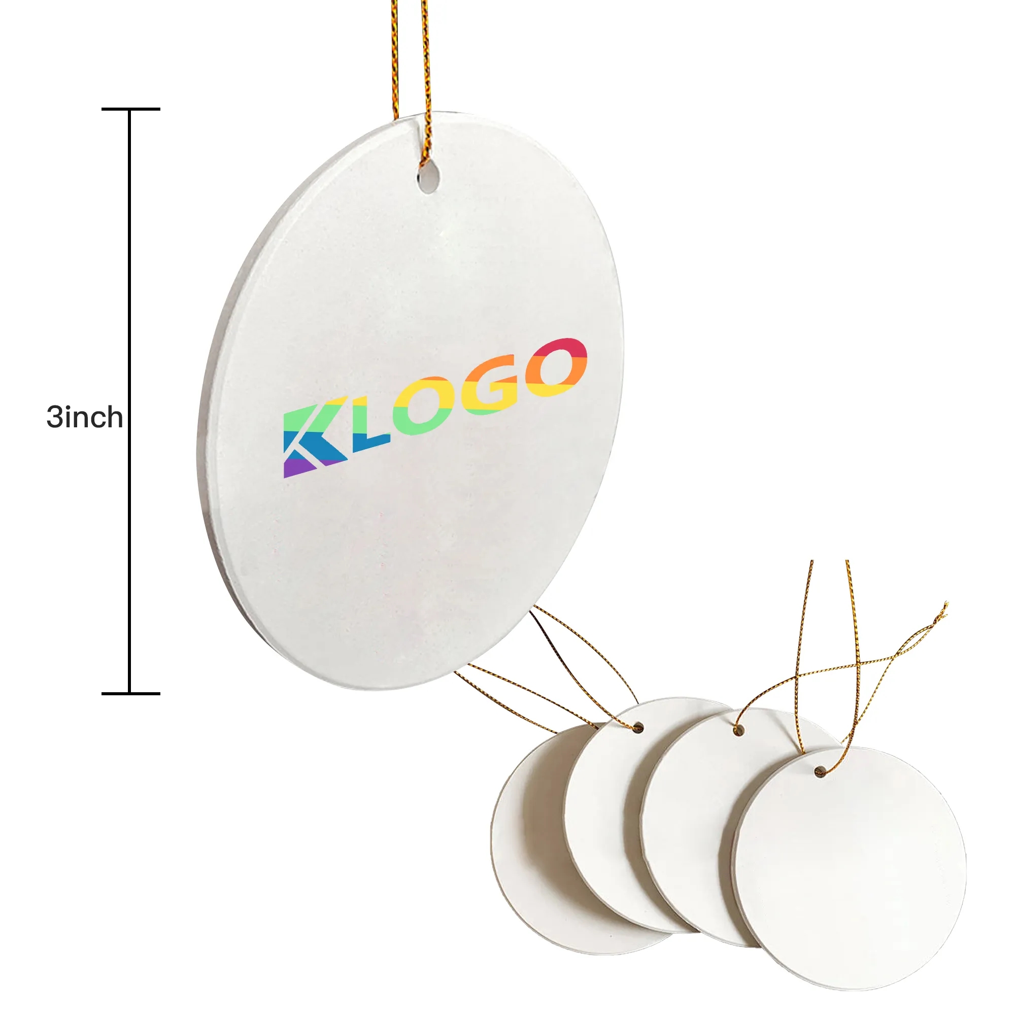 Full Color 2-Sides Ceramic Ornament 5
