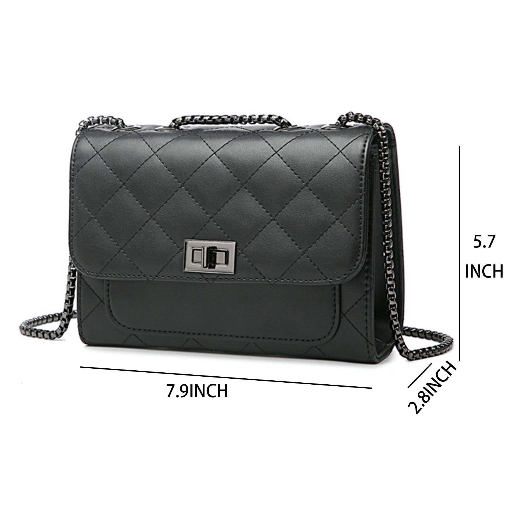 Genuine Leather Quilted Shoulder Crossbody Bags for Women 7