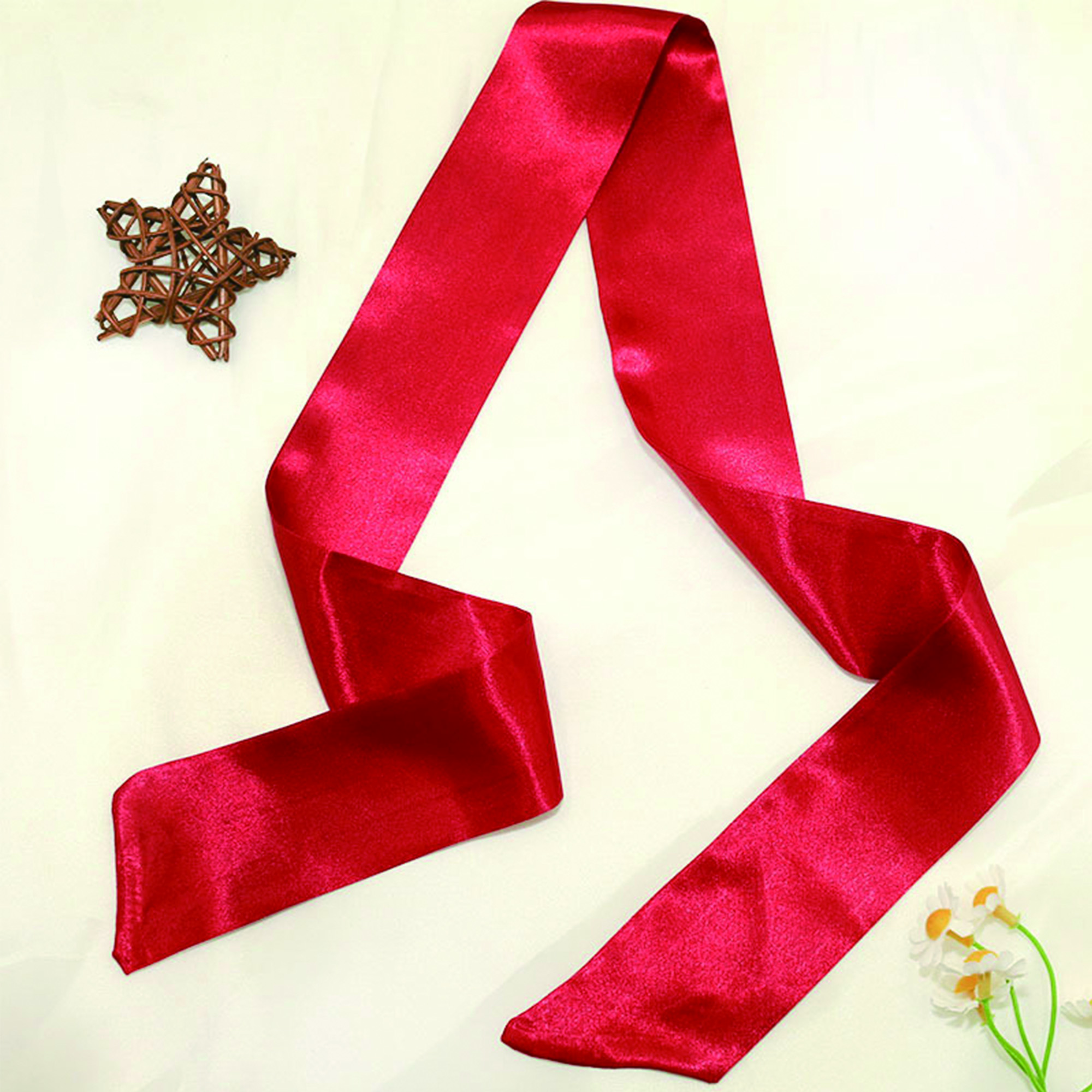 Full Color Long Silk Imitation Ribbon Scarf 3