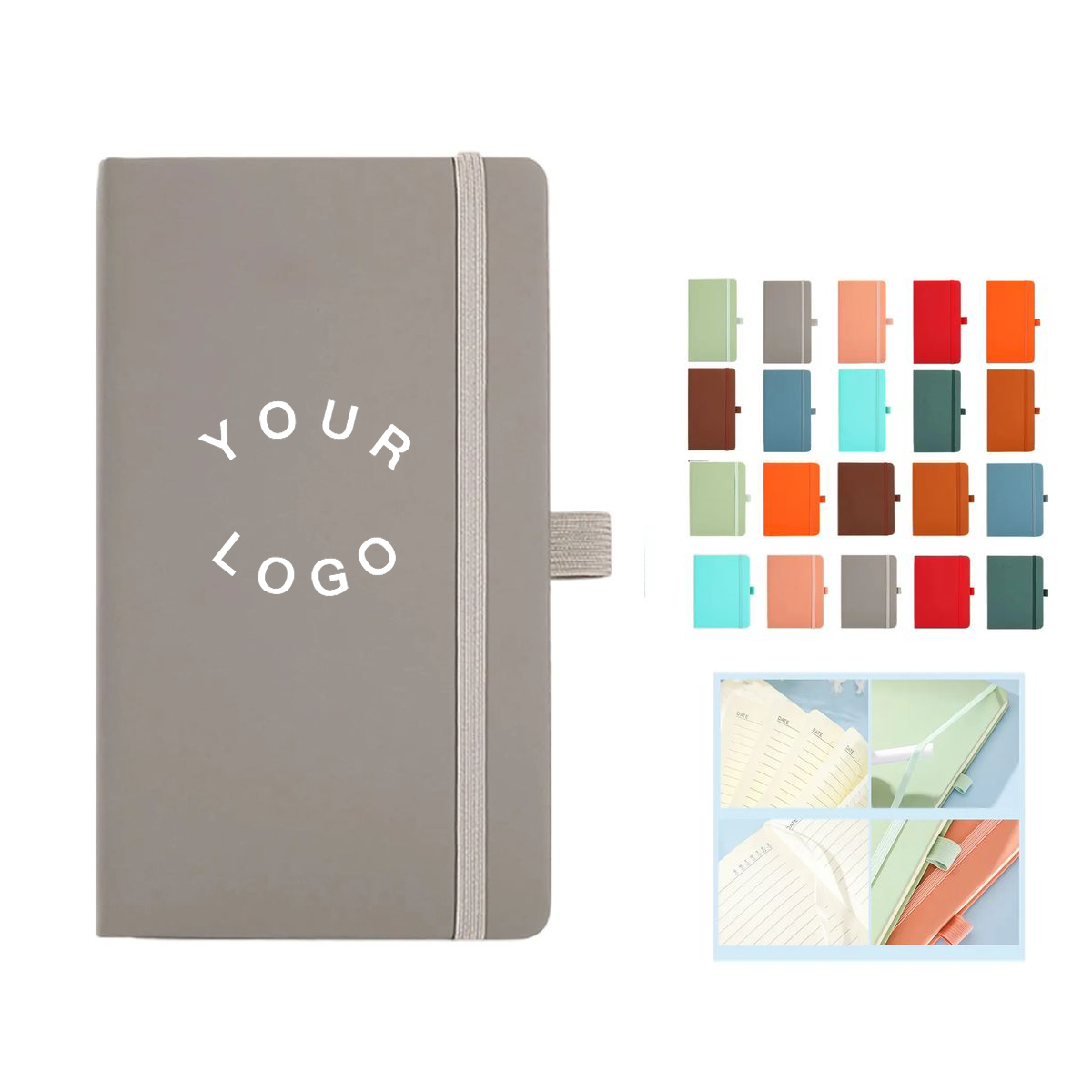 Compact A6 Notebook with Elastic Band Closure 6