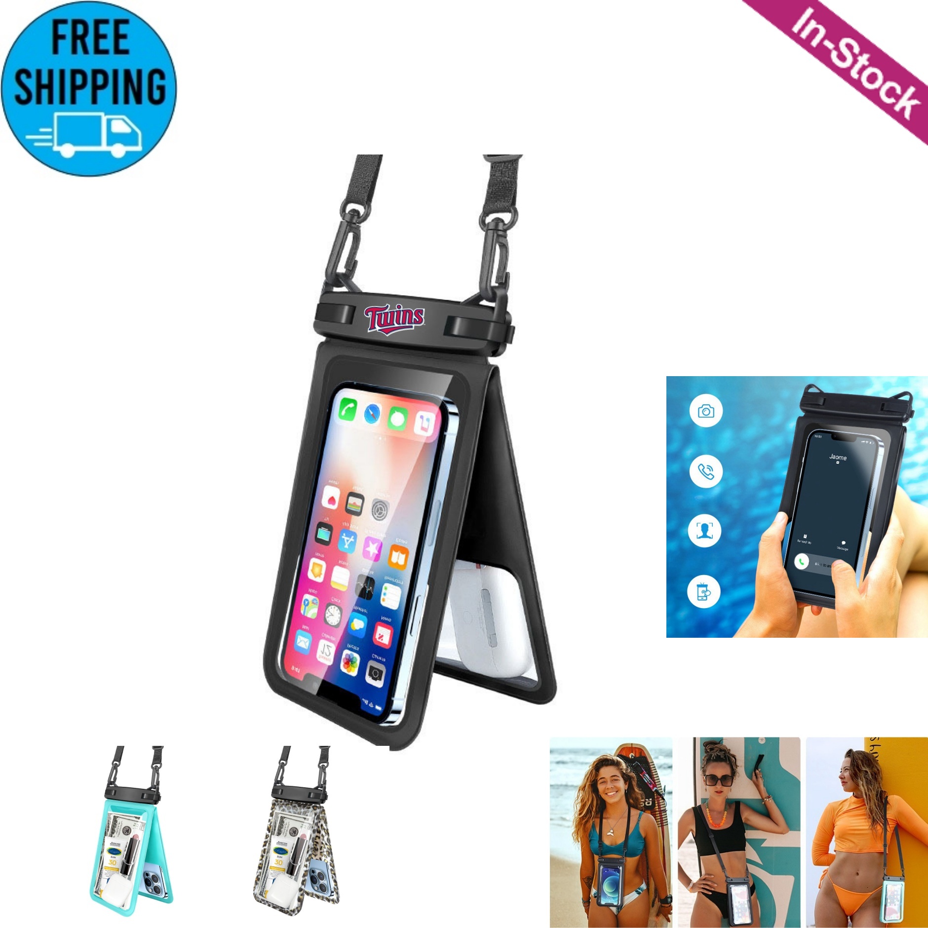 Large Double Space Waterproof Phone Pouch 1
