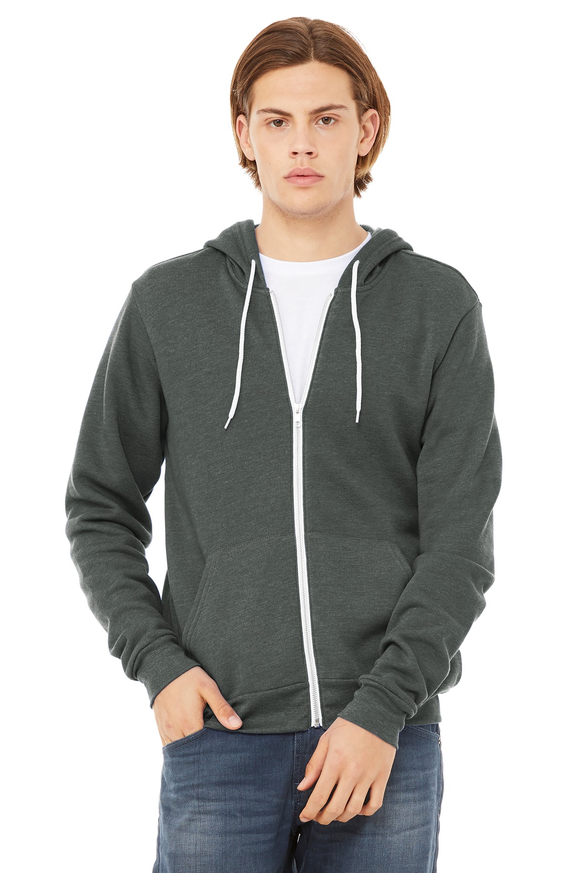 BELLA+CANVAS Unisex Sponge Fleece Full-Zip Hoodie. BC3739 45