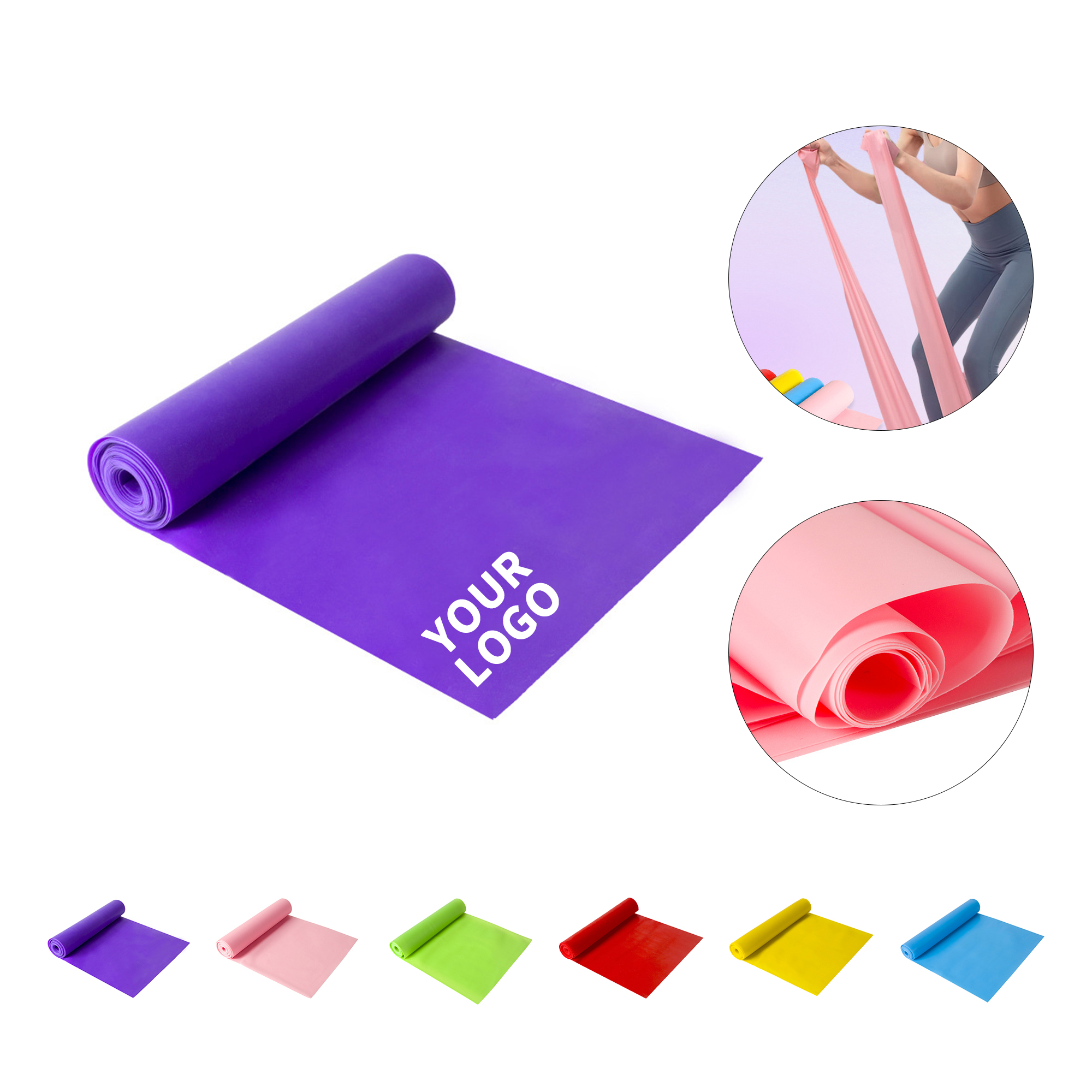 Natural Latex Exercise Band 59" X 6" 0.35 Millimeter 1
