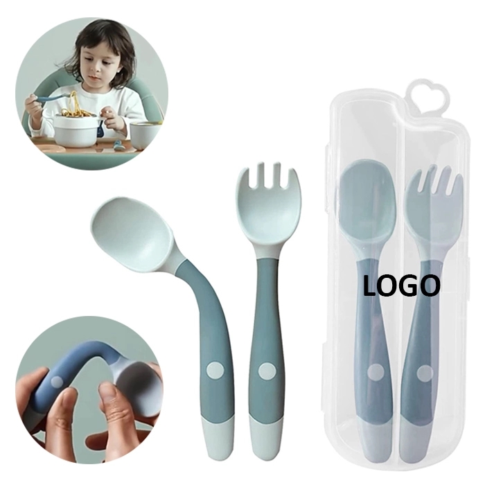 Children's Training Foldable Fork and Spoon Set 4