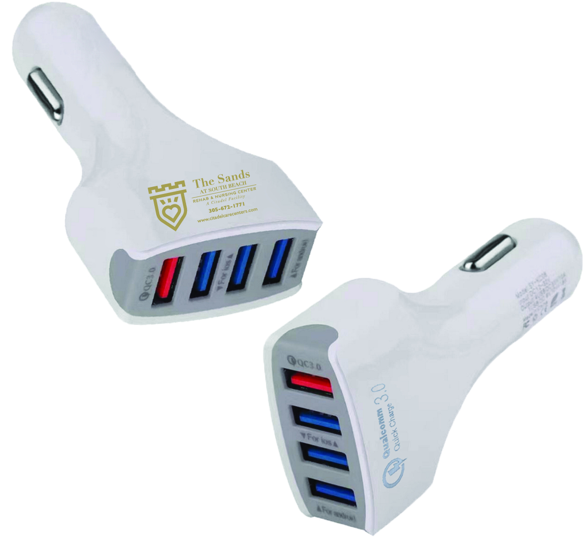 QC3.0 - 4 Port USB Car Charger 2