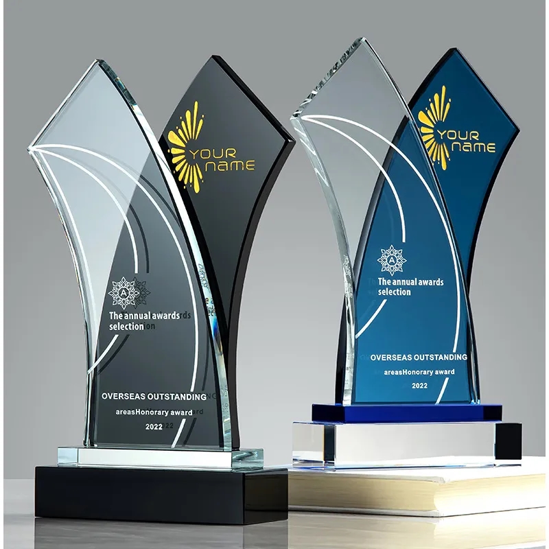 Tuxedo Wave Crystal Award 6