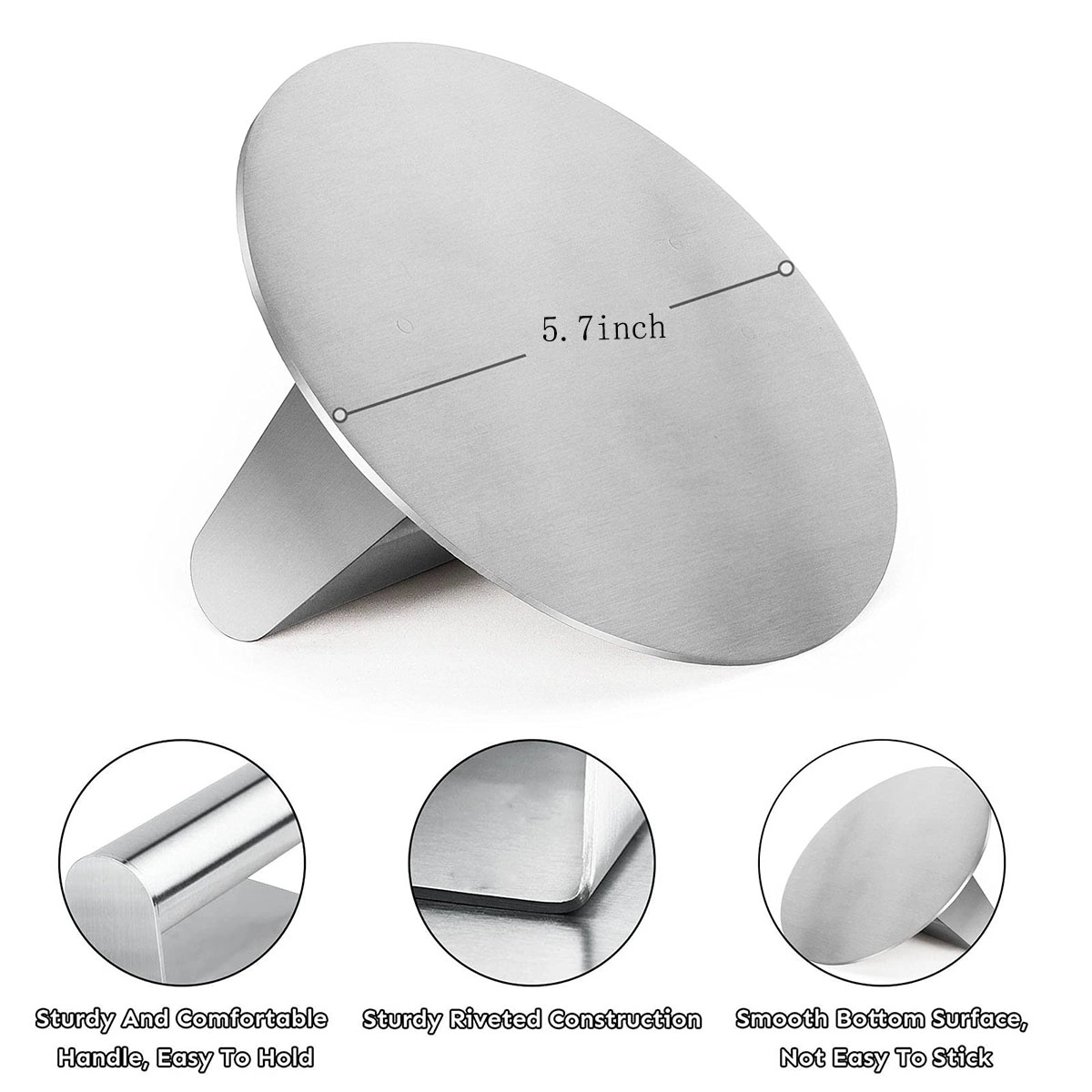 Stainless Steel Burger Press 3