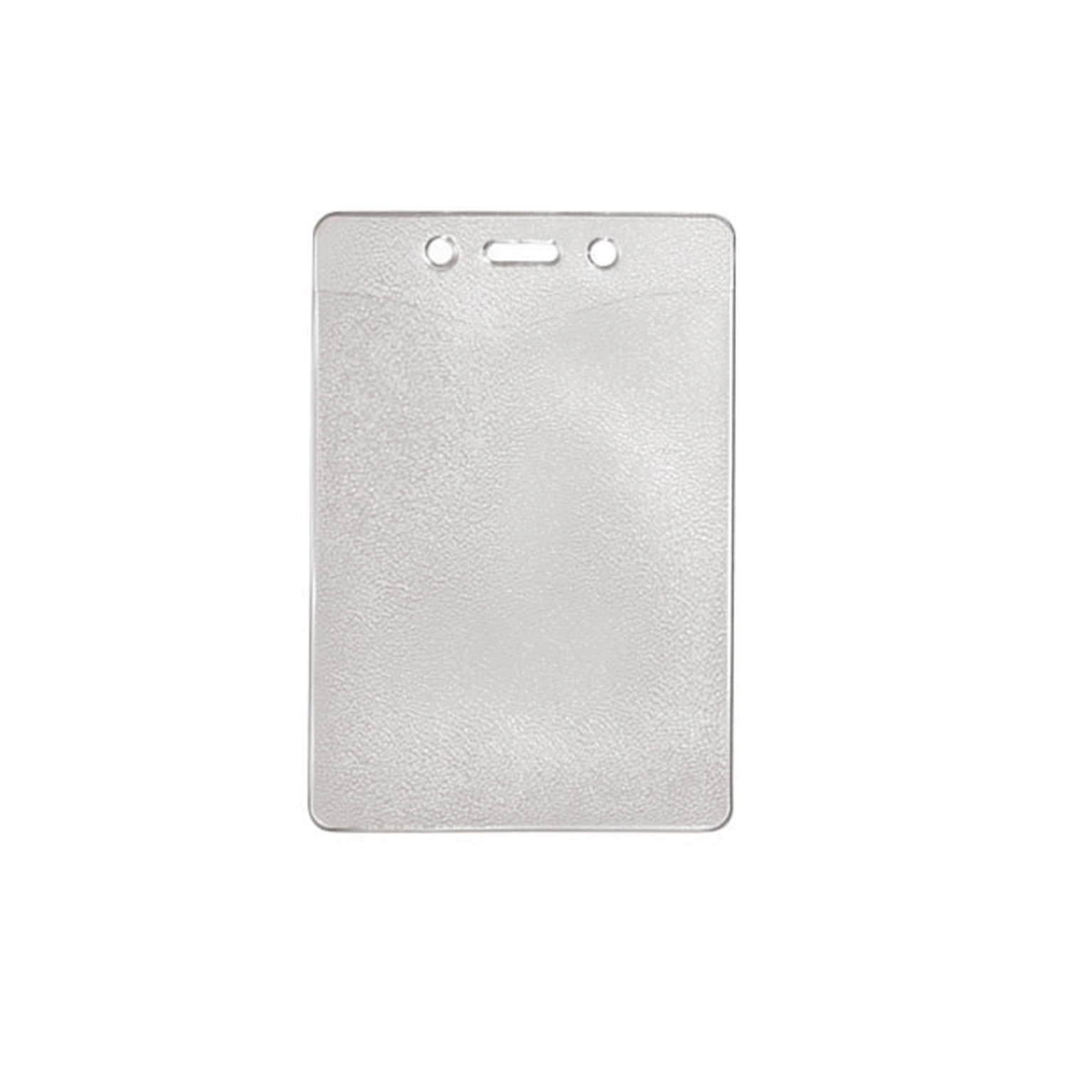 Vertical Top-Load Clear Vinyl Badge Holder w/ Slot & Chain Holes 1