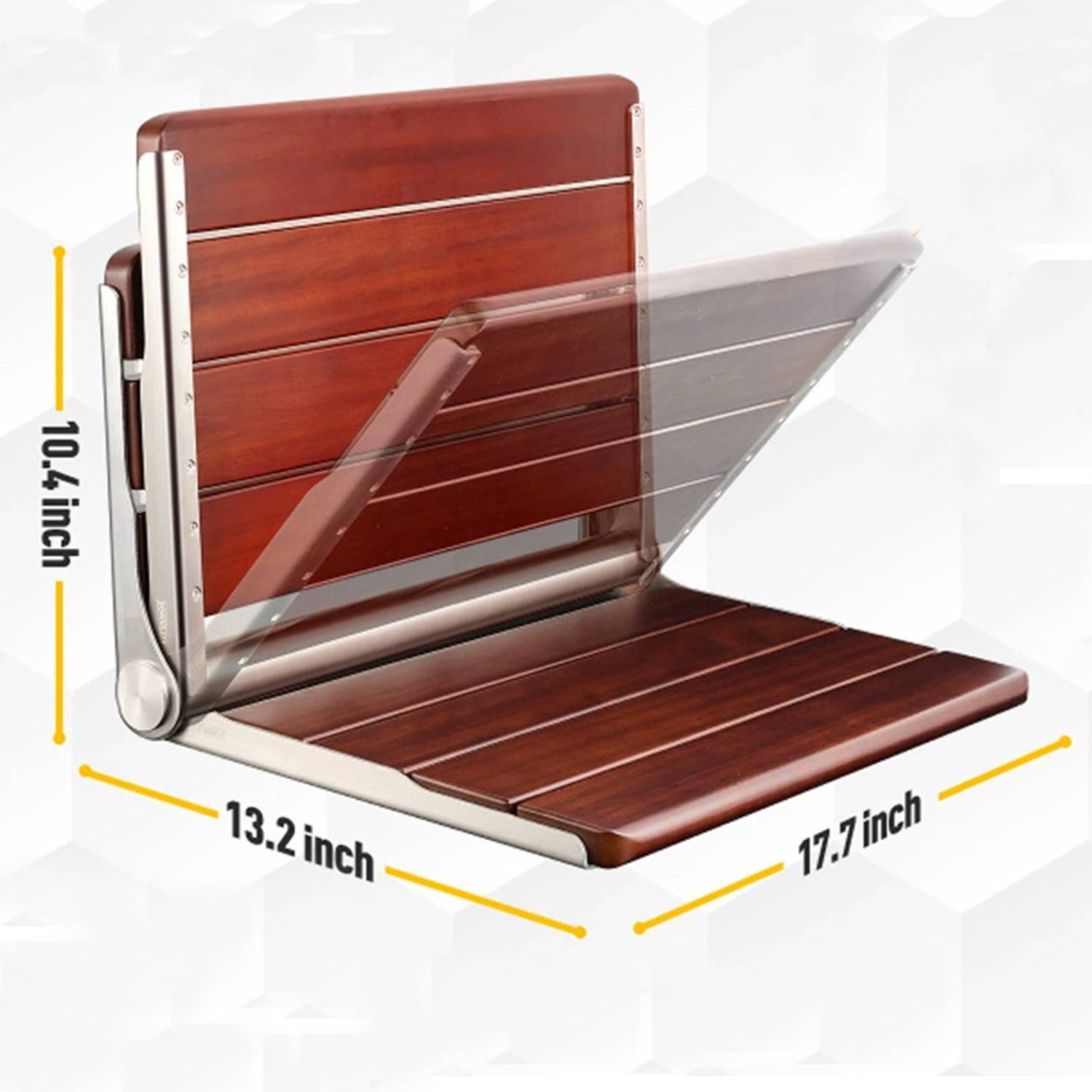 Custom Wall-Mounted Folding Wooden Chair 1