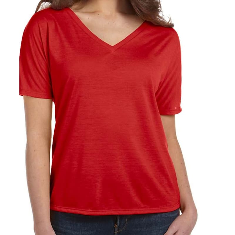 Bella Ladies Slouchy V-Neck T-Shirt 14