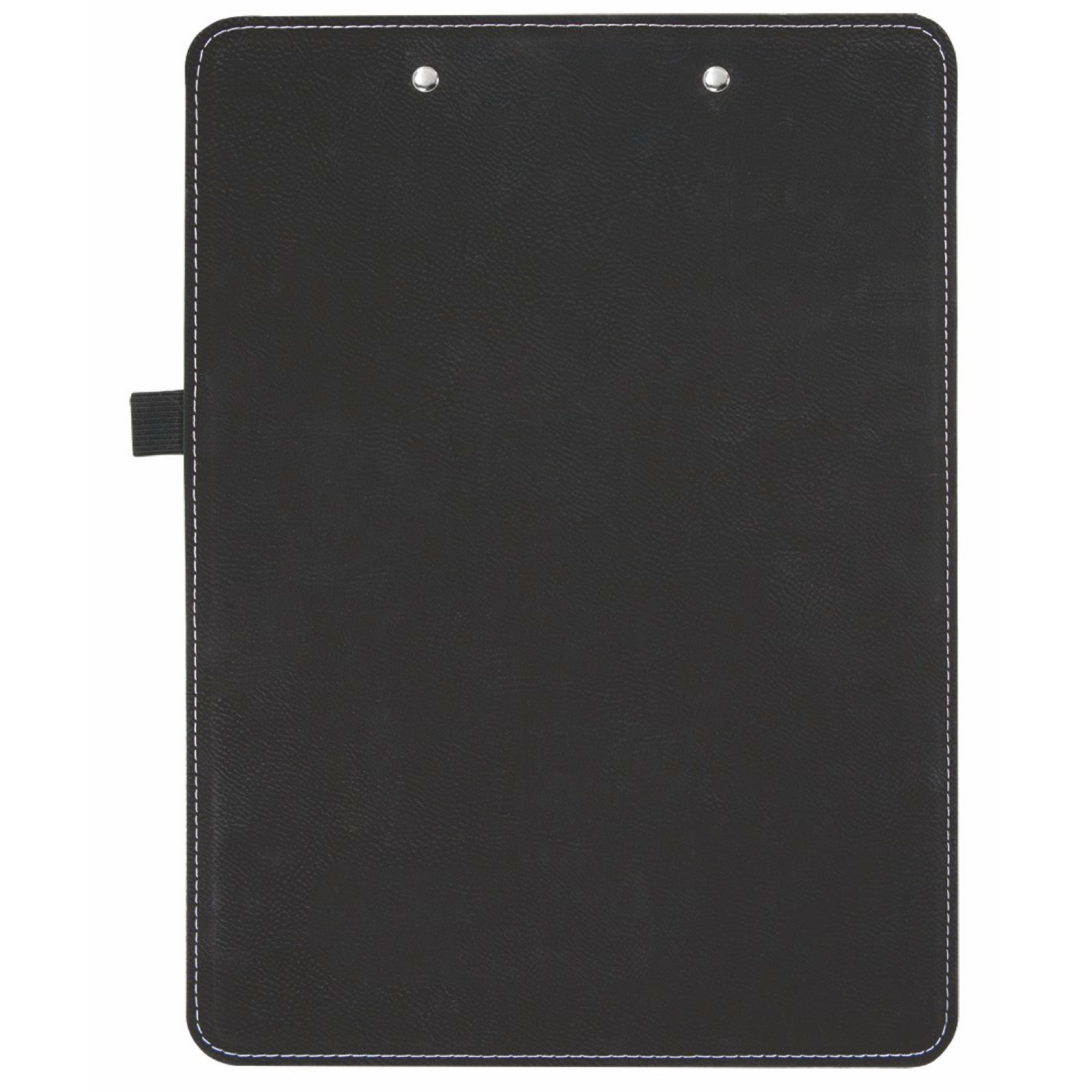9" x 12 1/2" Black/Silver Leatherette Clipboard 6