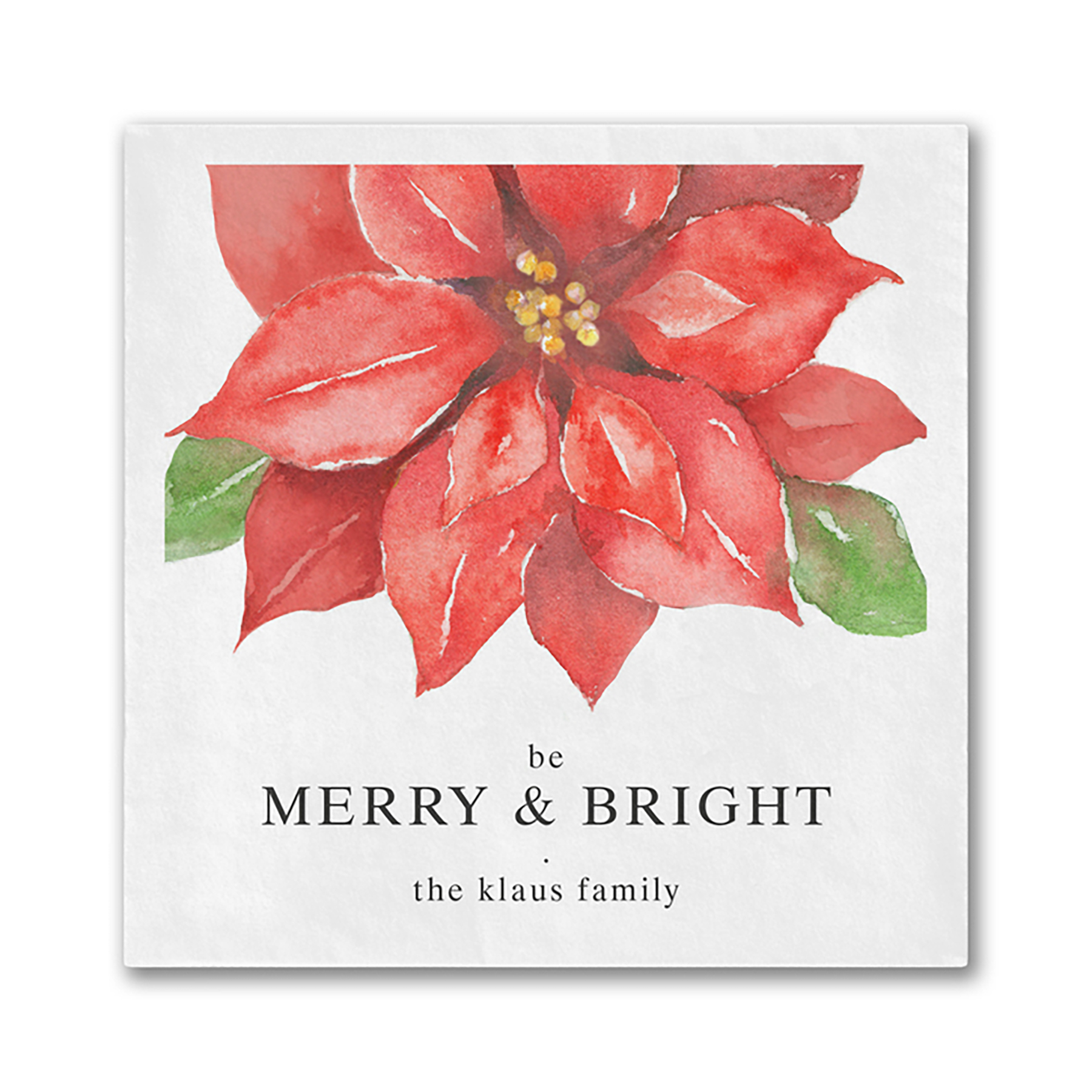 Bright Poinsettia Luncheon Ooh La Color Napkin 2