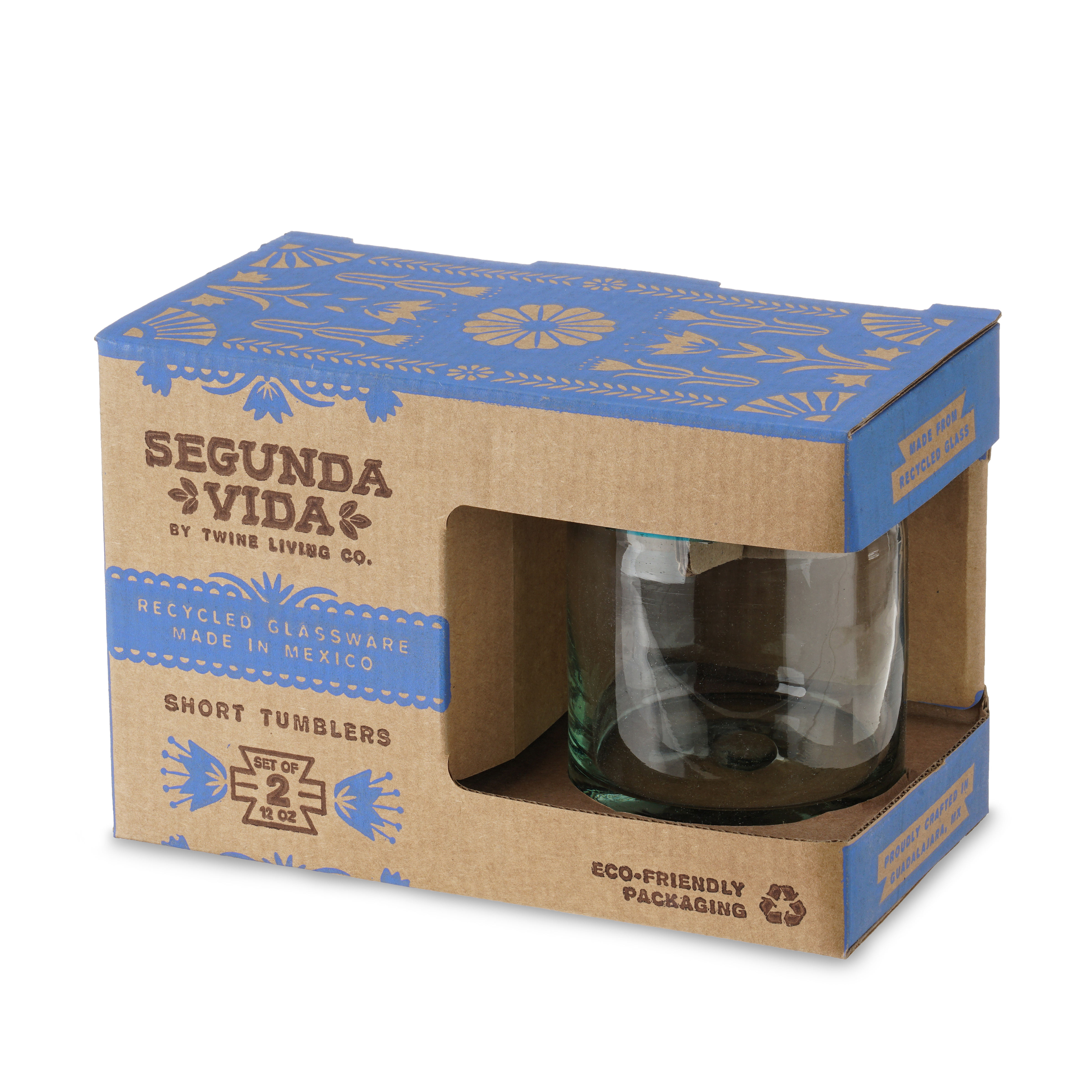 Twine Living® Primavera Recycled Short Tumbler, set of 2 2