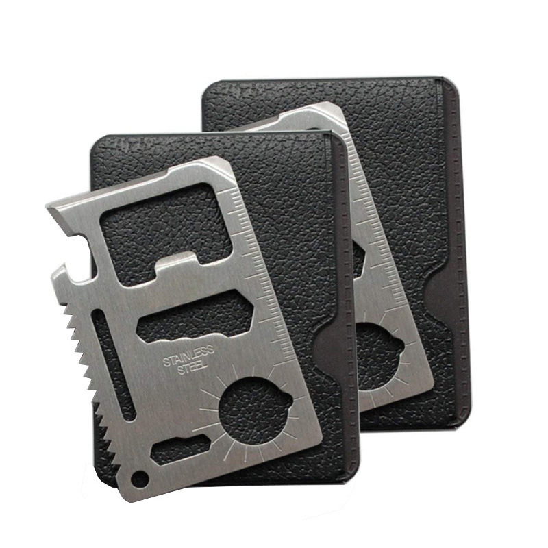 Pocket Survival Multifunction-Tool with Leather Cover 3