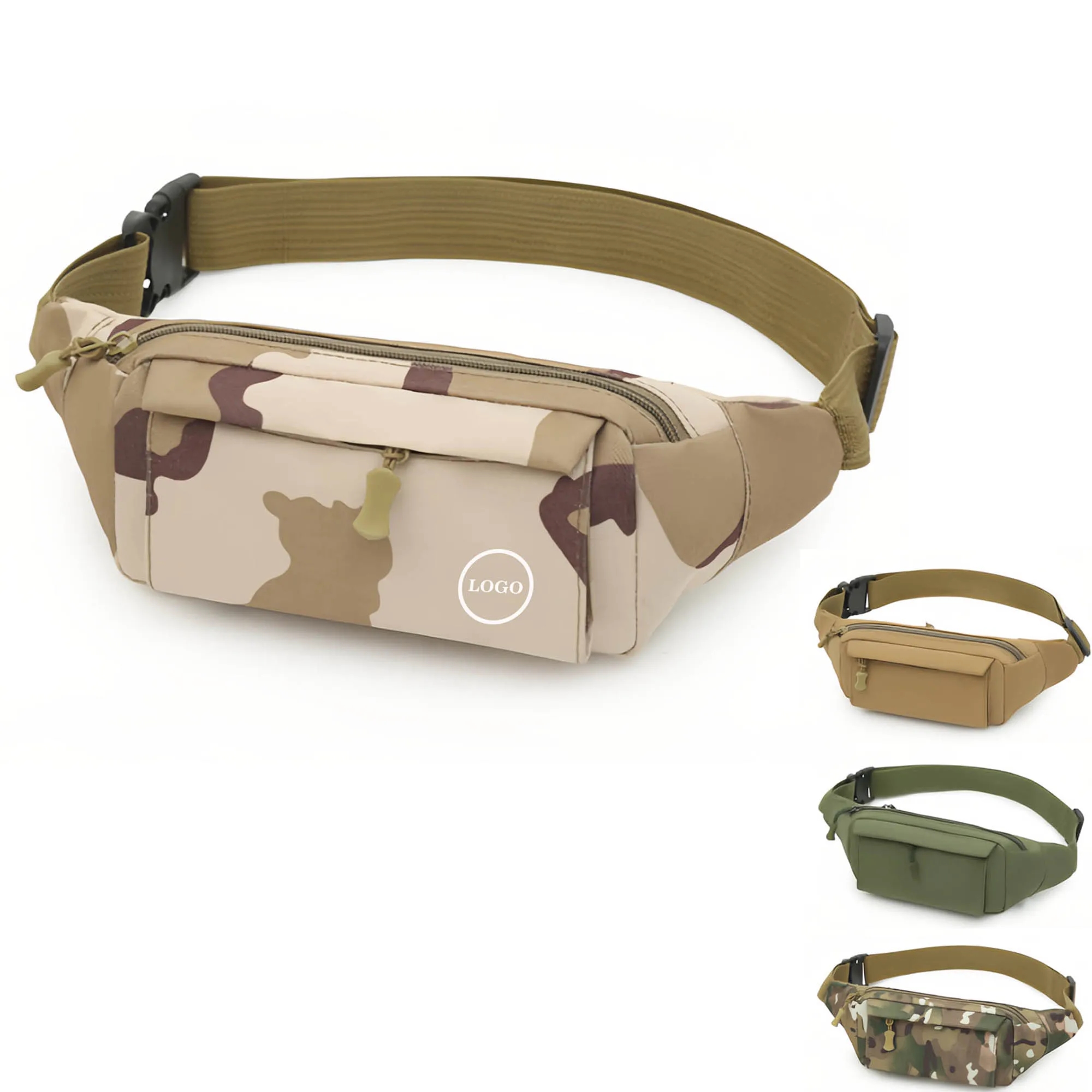 Camouflage Waist Bag with Adjustable Strap