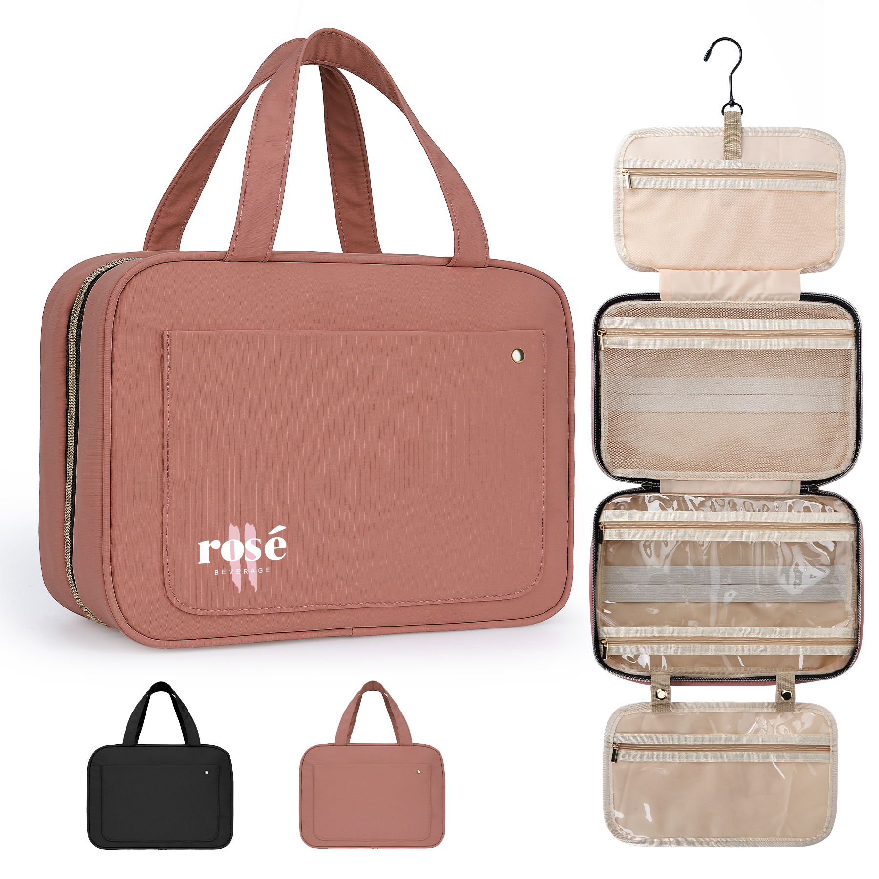 Premium Water-Resistant Nylon Hanging Toiletry Bag 2