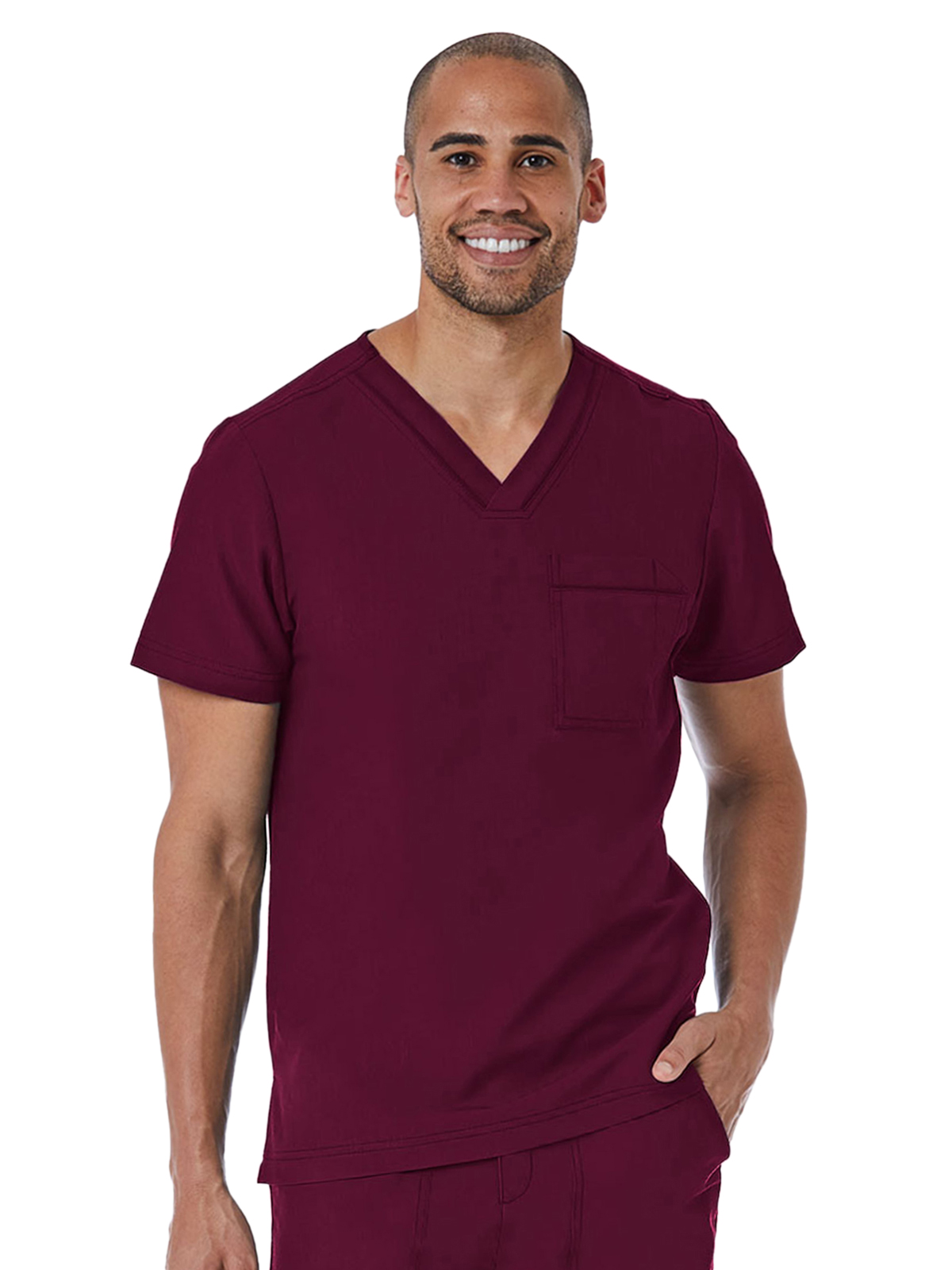 Maevn - Matrix Pro - Men's One-Pocket Tuckable Contrast Piping V-Neck  Top