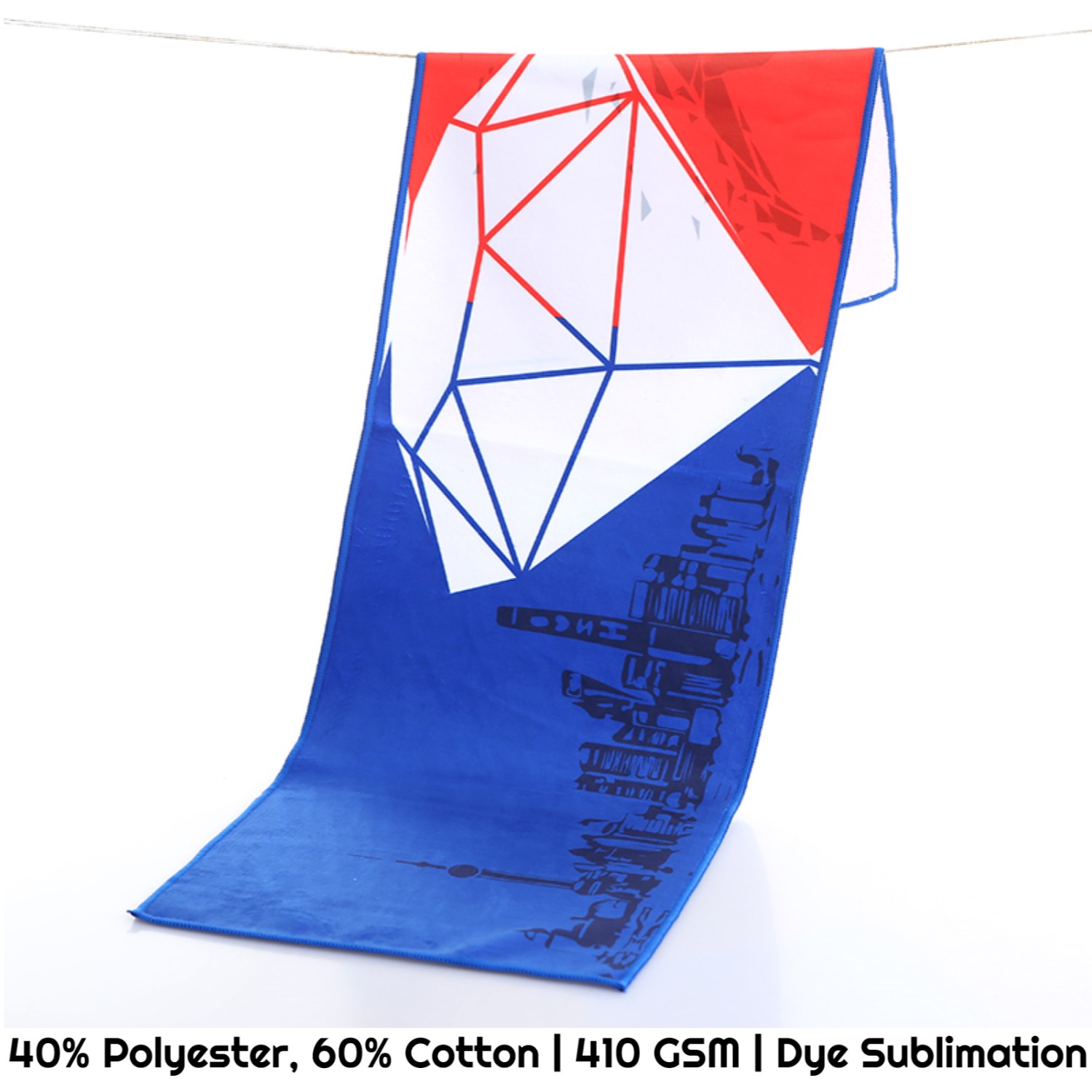 Poly-Cotton Dye Sublimation Towel - 410 Gsm