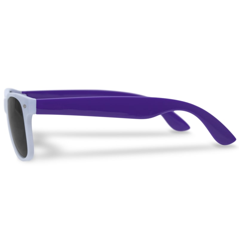 Custom White Frame Plastic Sunglasses 3