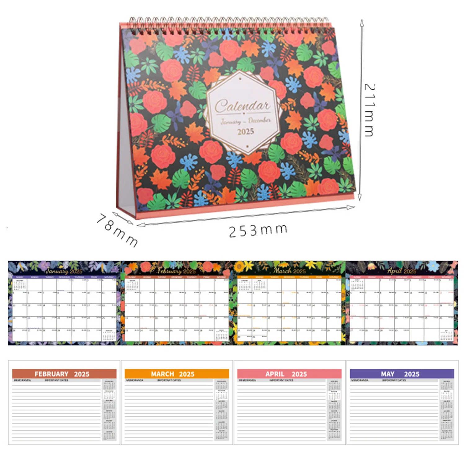 2025 Flower Page-Turning Calendar 4