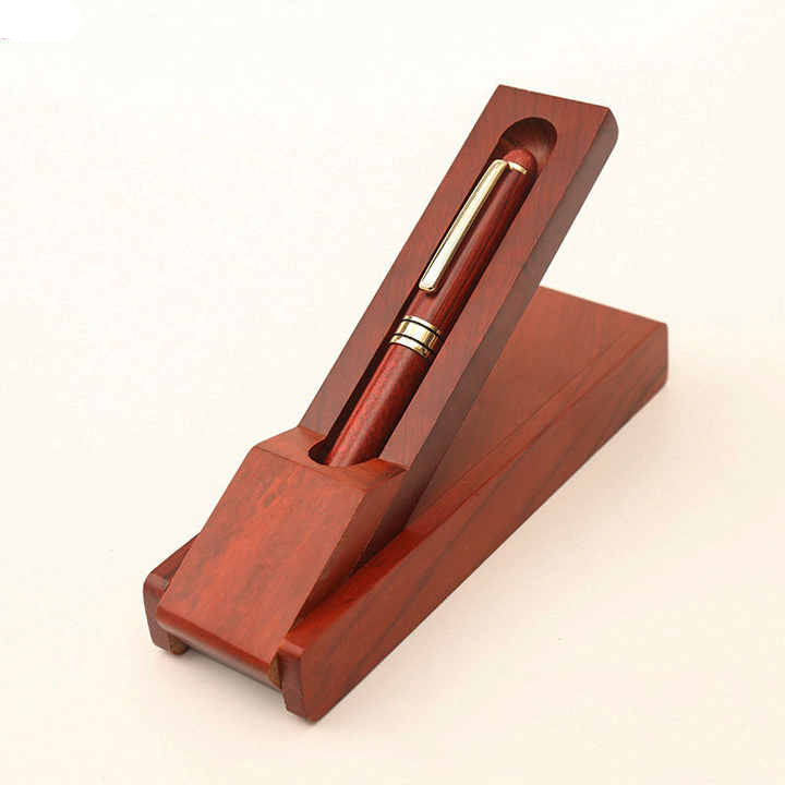 GreenGift - EcoLuxe Rosewood Roller Pen Set 4
