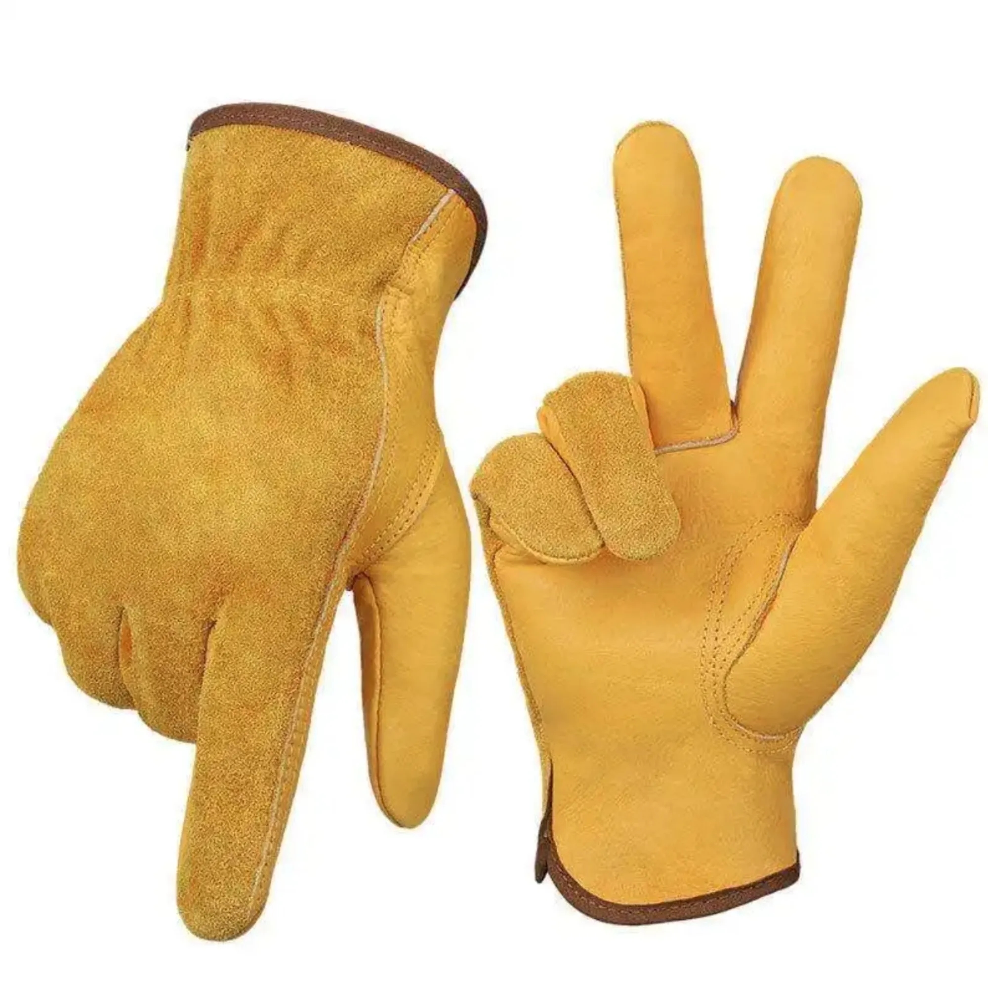 Premium Grain Cowhide Work Gloves 9