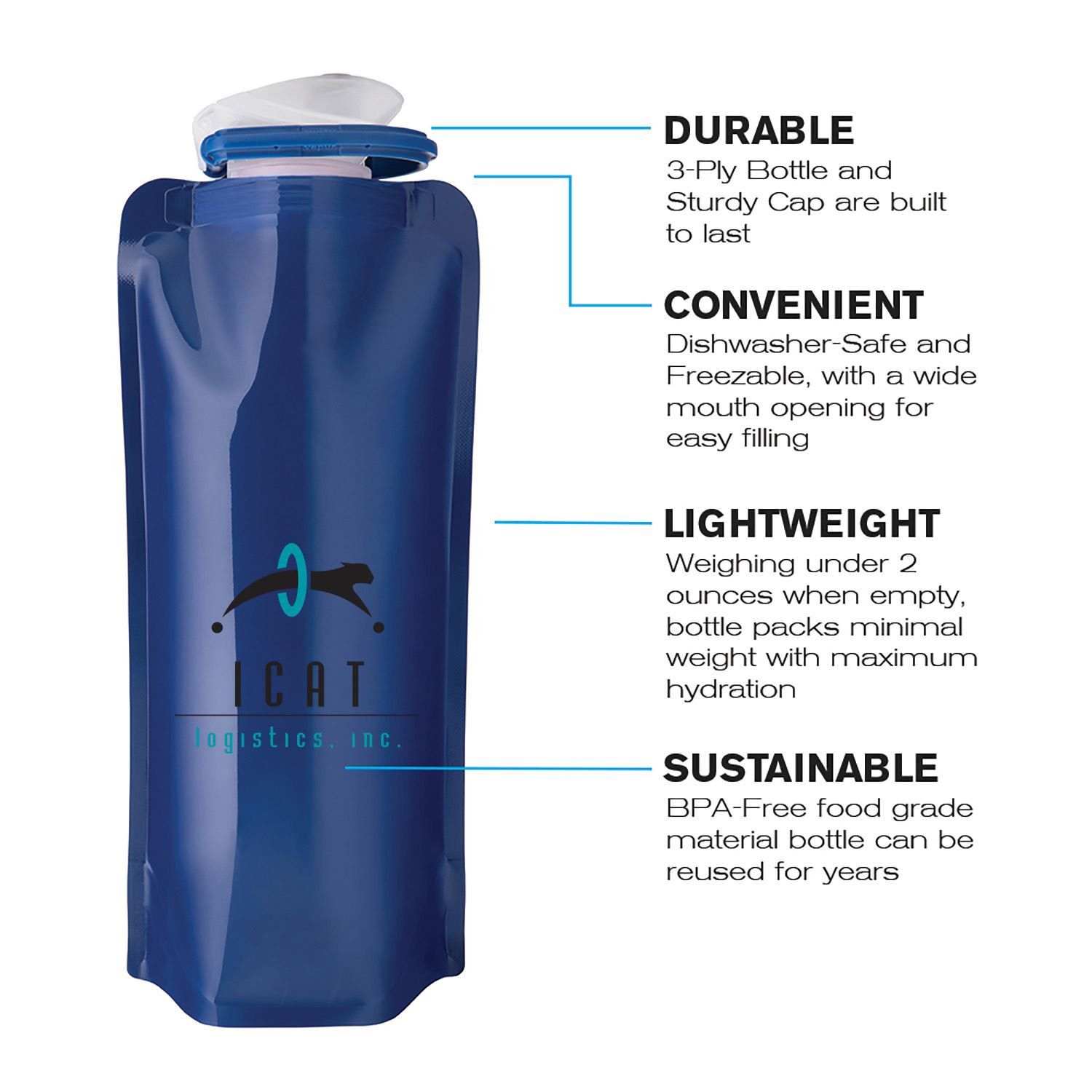 Vapur® Solids Folding Anti-Bottle 1L 16