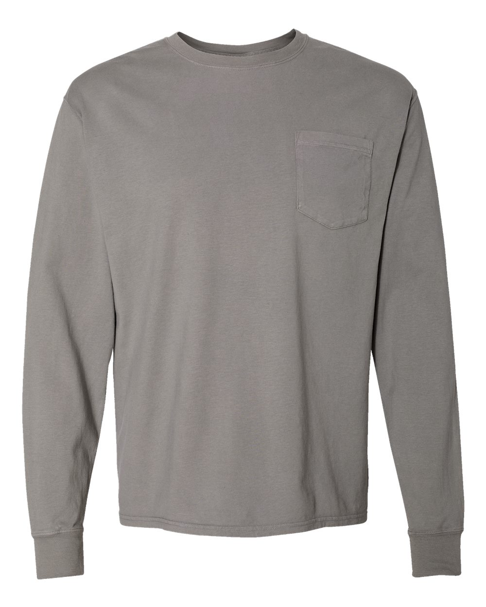 Unisex Garment-Dyed Long Sleeve T-Shirt With a Pocket - GDH250 39