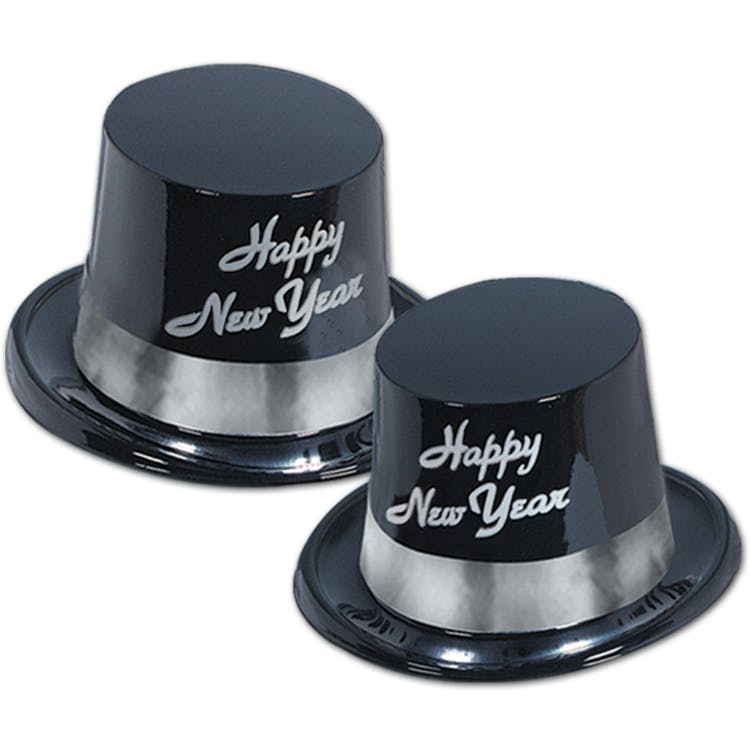 Topper Hats - Black & Silver One Size 2