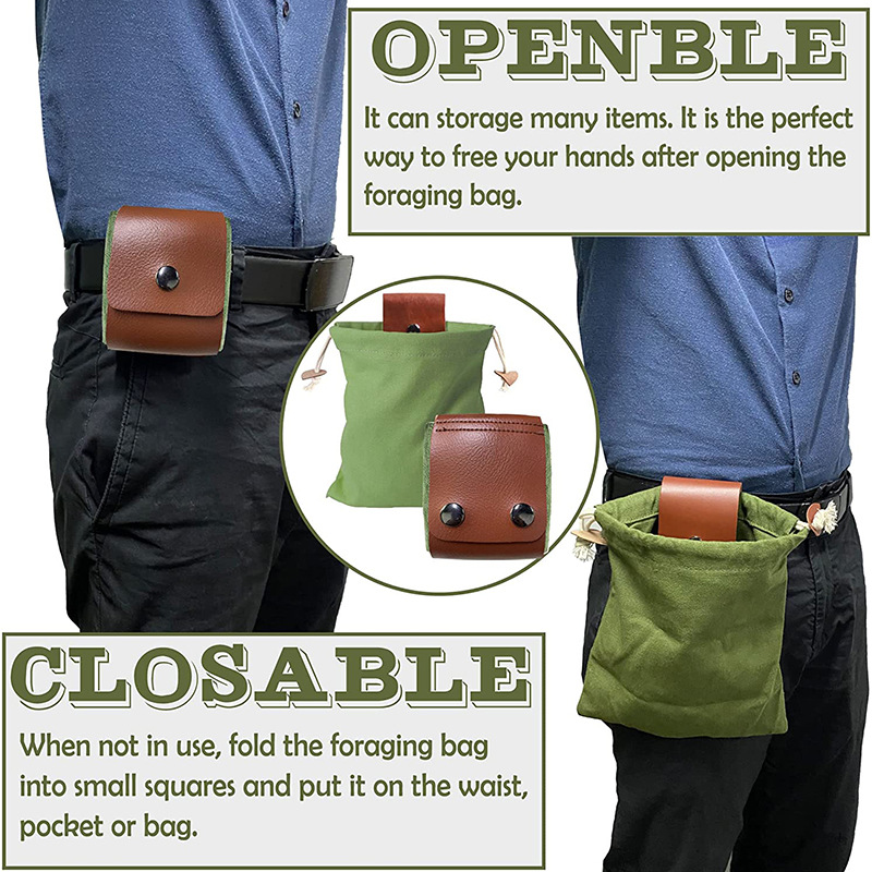 Collapsible Waist Hanging Outdoor Foraging Bag 1