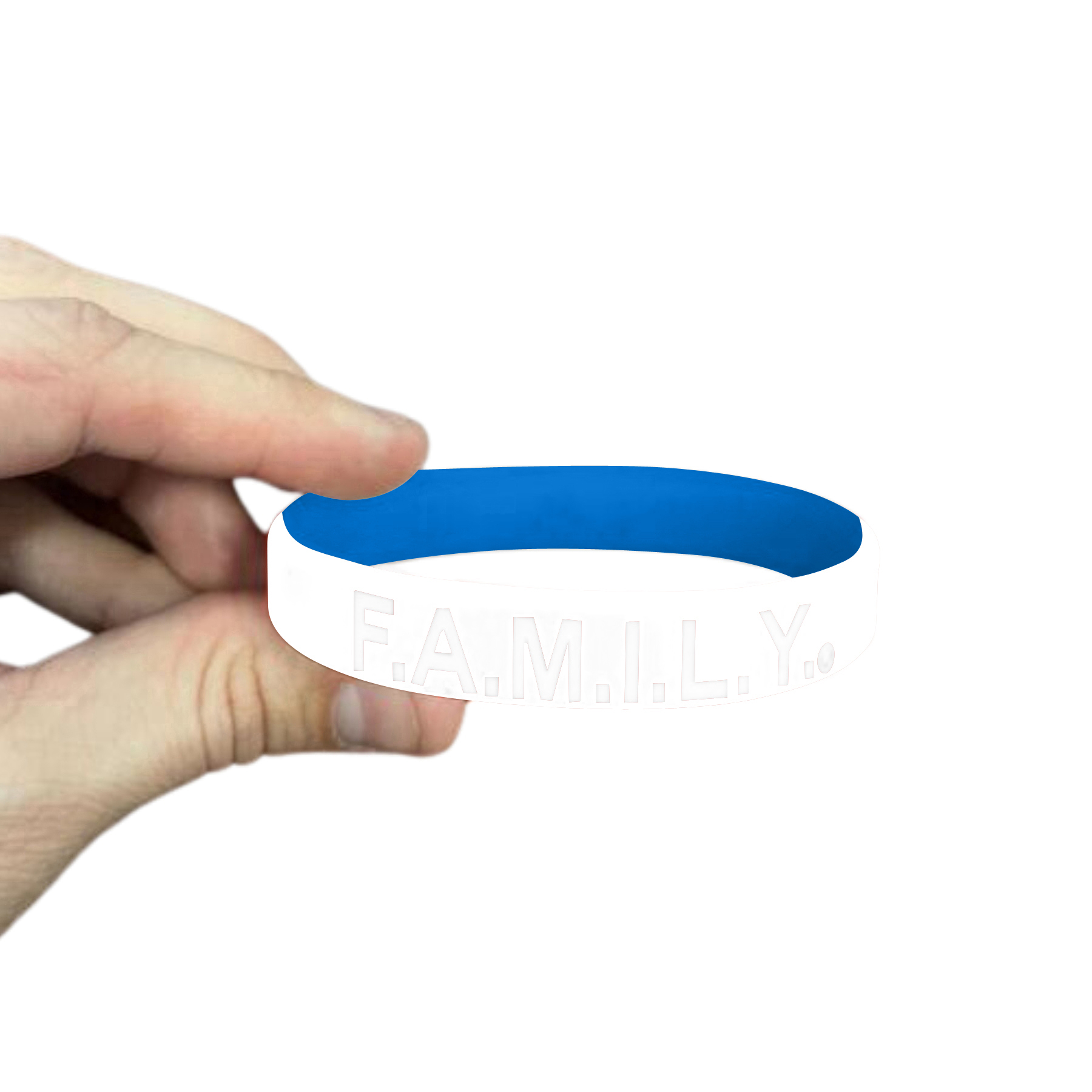 1/2" Rush Laser Debossed Silicone Wristbands 2 ply 26
