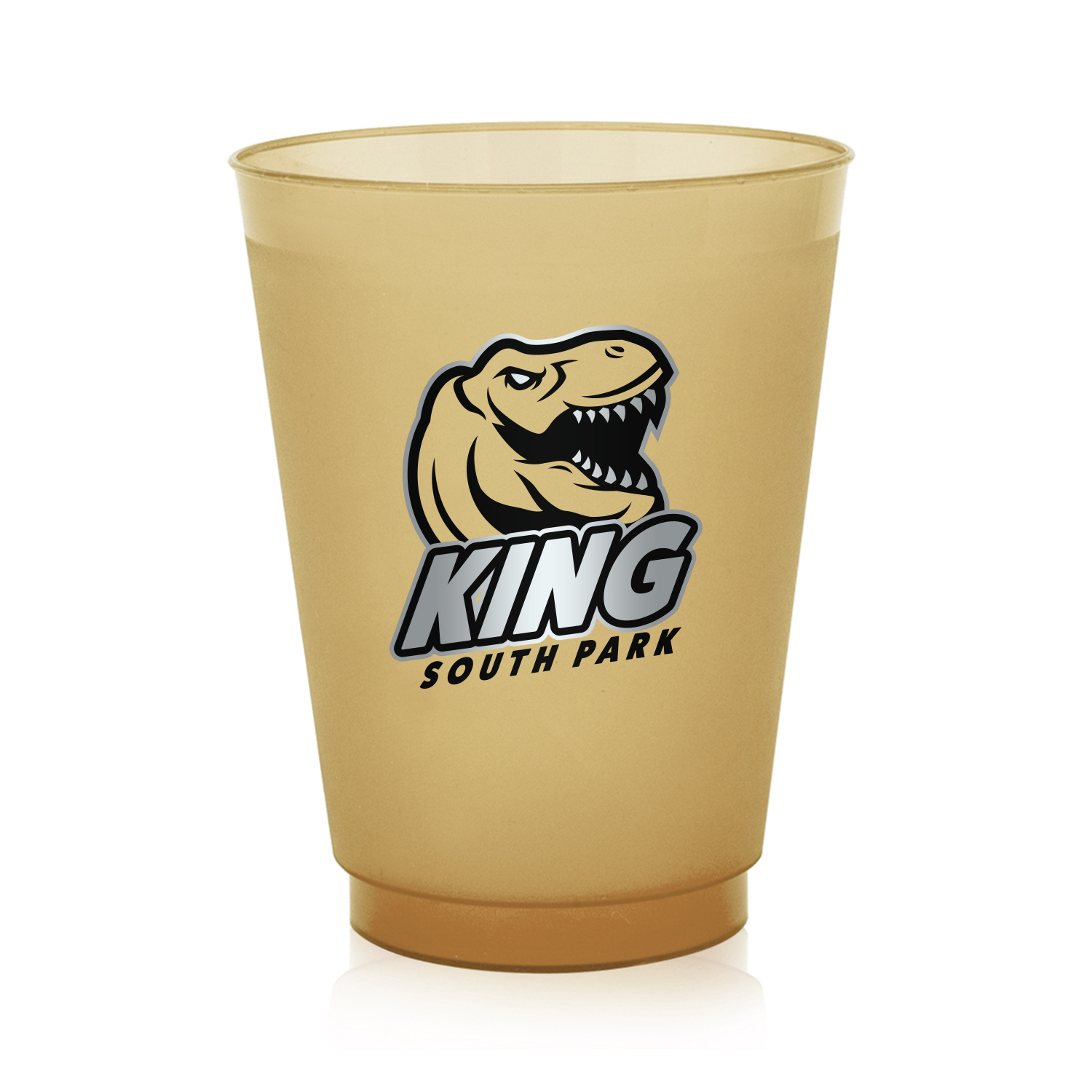 16 oz. Court Side Frosted Plastic Stadium Cup (1 Color Imprint) 3