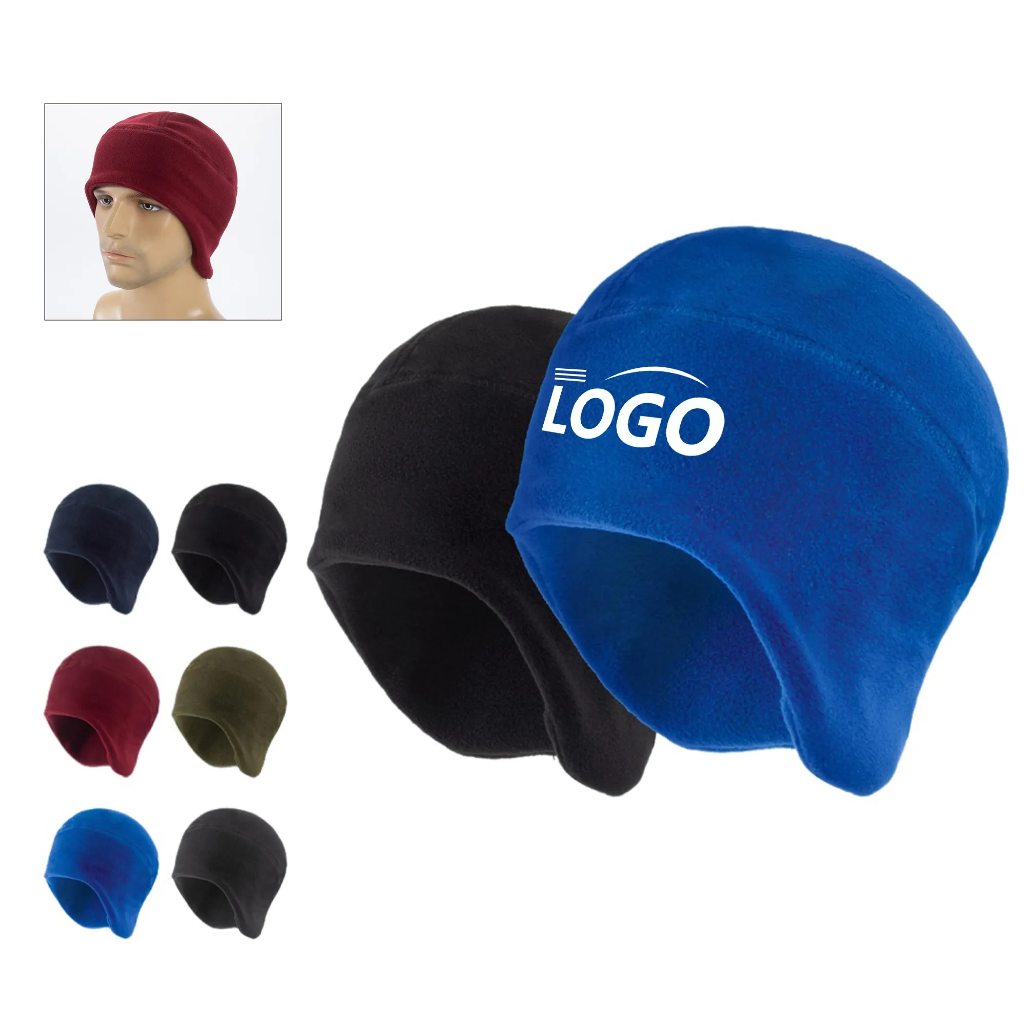 Polar Fleece Winter Cycling Windproof Brimless Cap