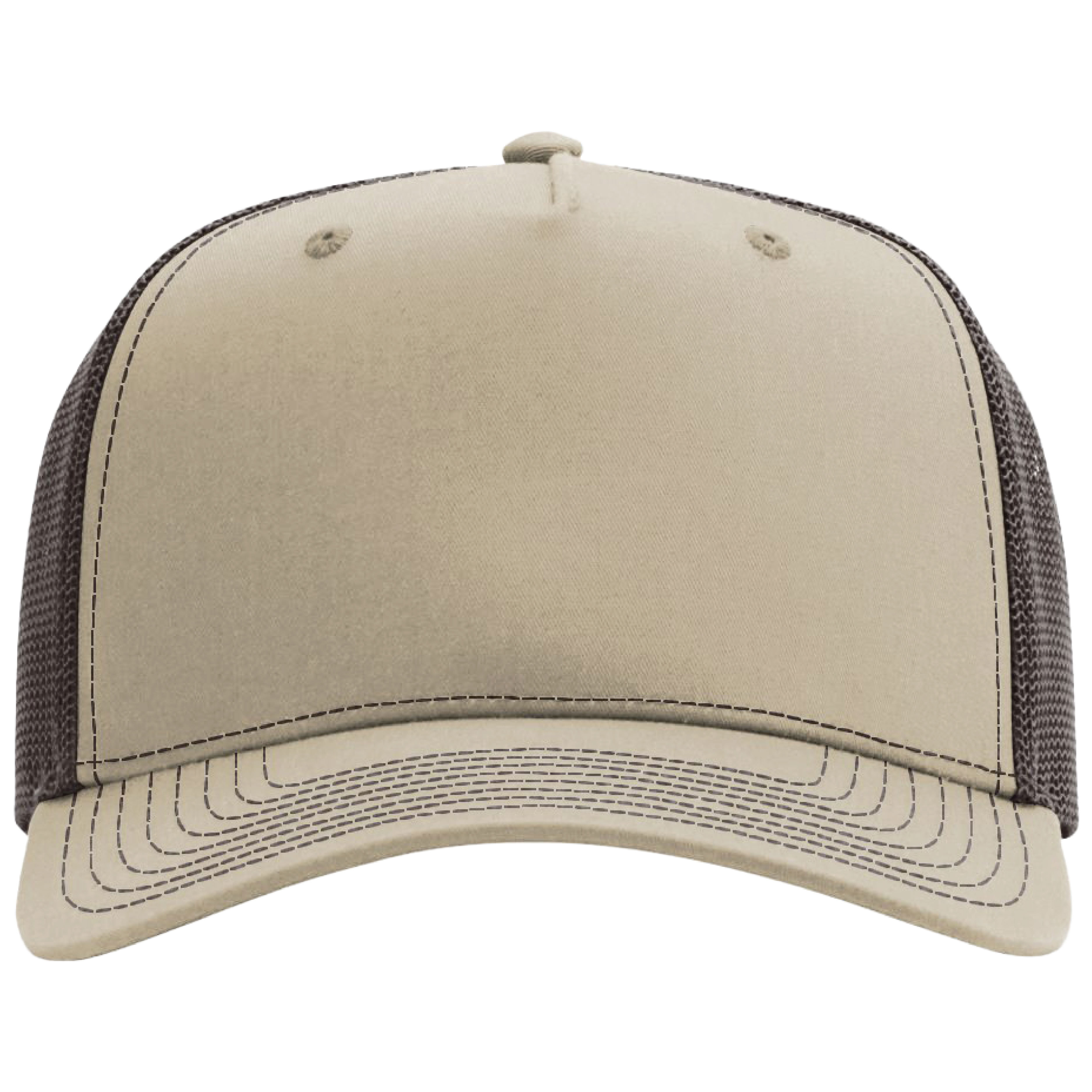 Richardson 112FPC Champ 5-Panel Snapback Trucker Hat w/Leatherette Adhesive Patches or Embroidery 32