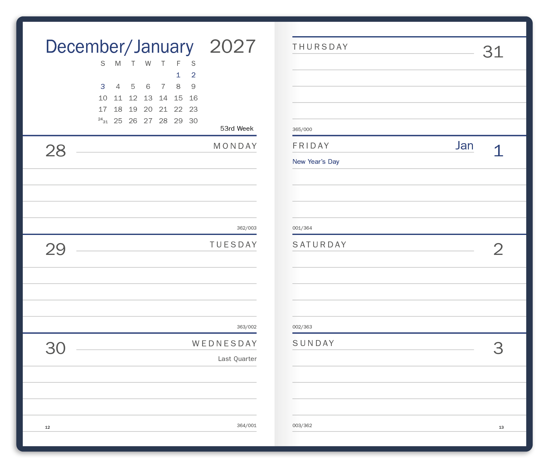 Triumph® Calendars Standard Weekly Pocket Planner 22